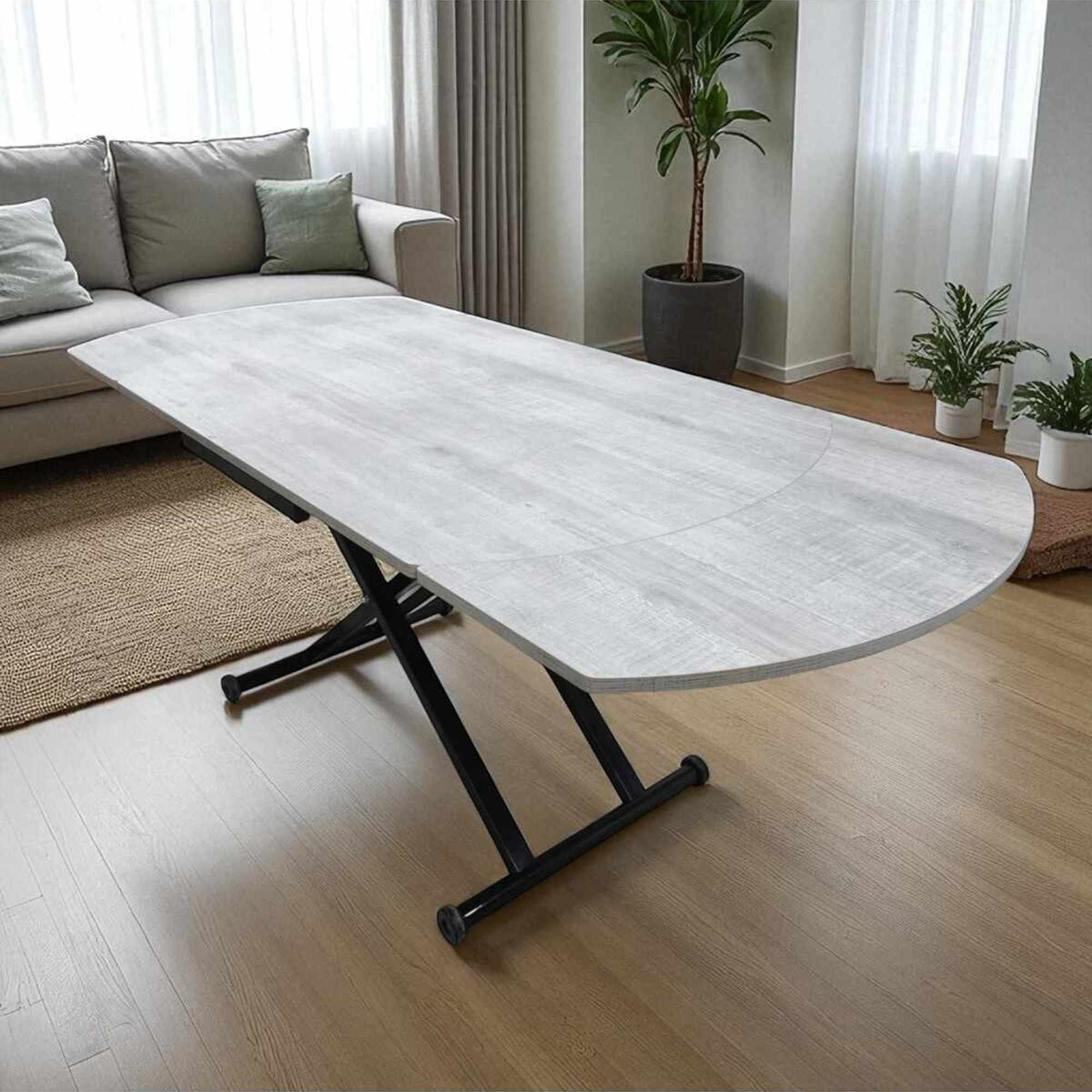 Masă dining Yan Yari Oval, MDF, capacitate 125 kg — imaginea 3