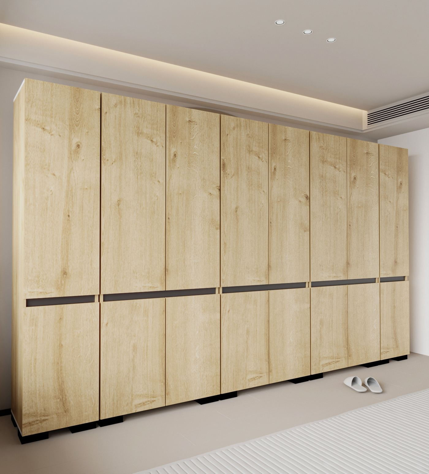 Dulap haine Floransa 360, 360 x 210 x 52 cm, PAL melaminat, spațiu de depozitare, fixare pe perete, capacitate 30 kg — imaginea 5