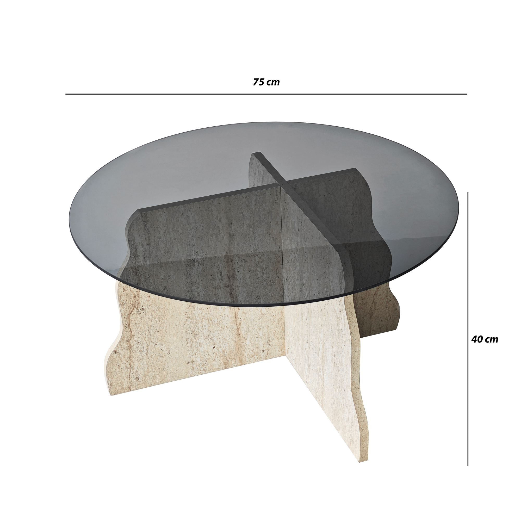 Masă de cafea Butterfly, 75 x 40 x 75 cm, PAL melaminat, design compact — imaginea 7