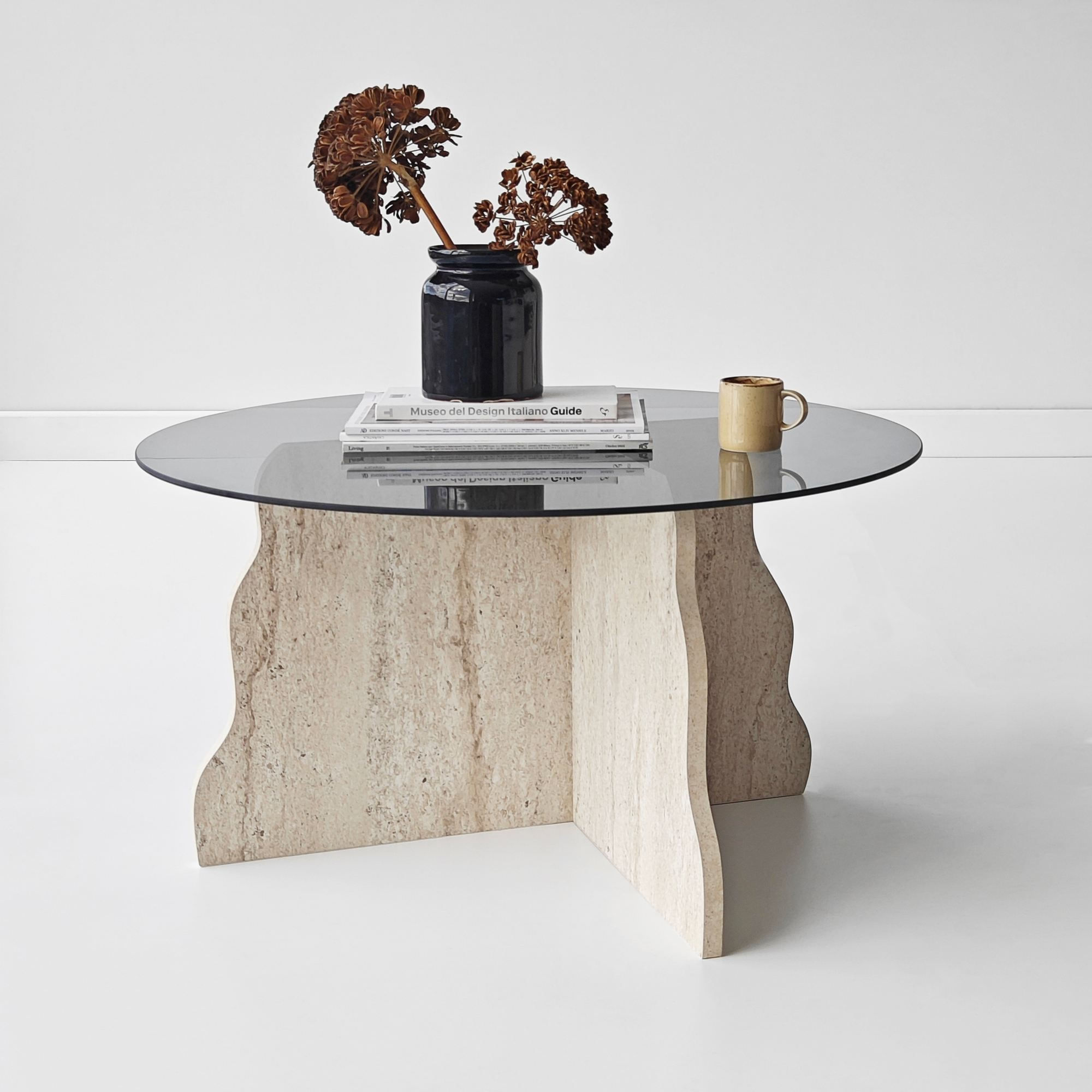 Masă de cafea Butterfly, 75 x 40 x 75 cm, PAL melaminat, design compact — imaginea 10