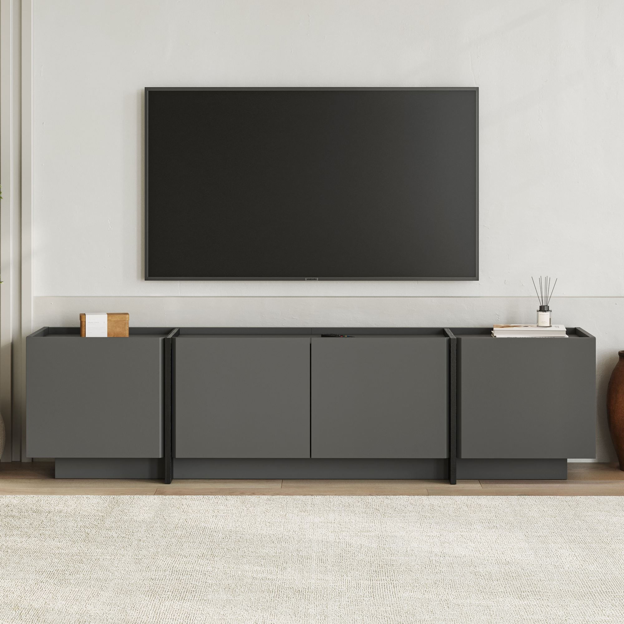 Comodă TV Lowen, 180 x 46 x 35 cm, PAL melaminat — imaginea 7