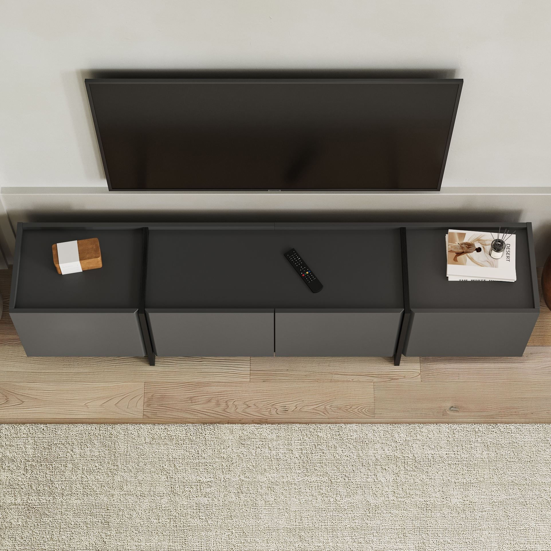 Comodă TV Lowen, 180 x 46 x 35 cm, PAL melaminat — imaginea 8