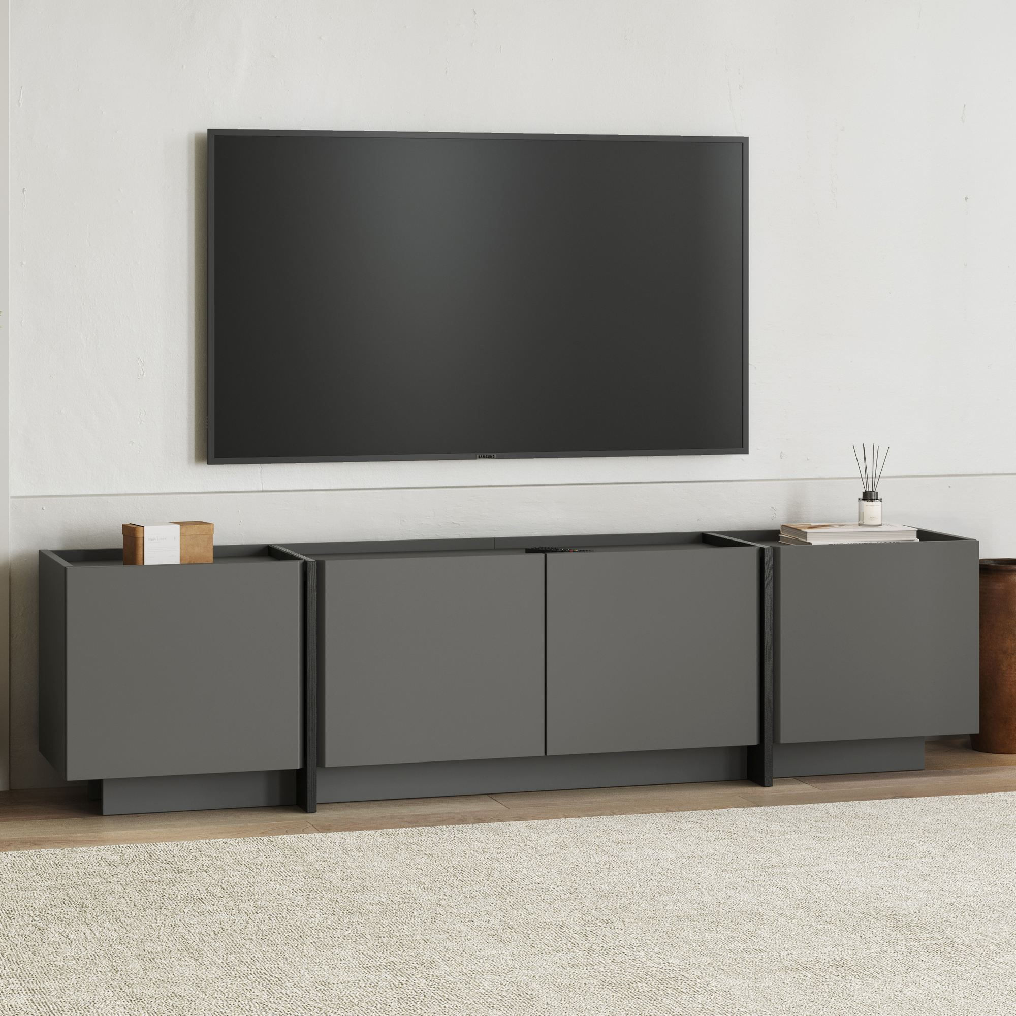 Comodă TV Lowen, 180 x 46 x 35 cm, PAL melaminat — imaginea 9
