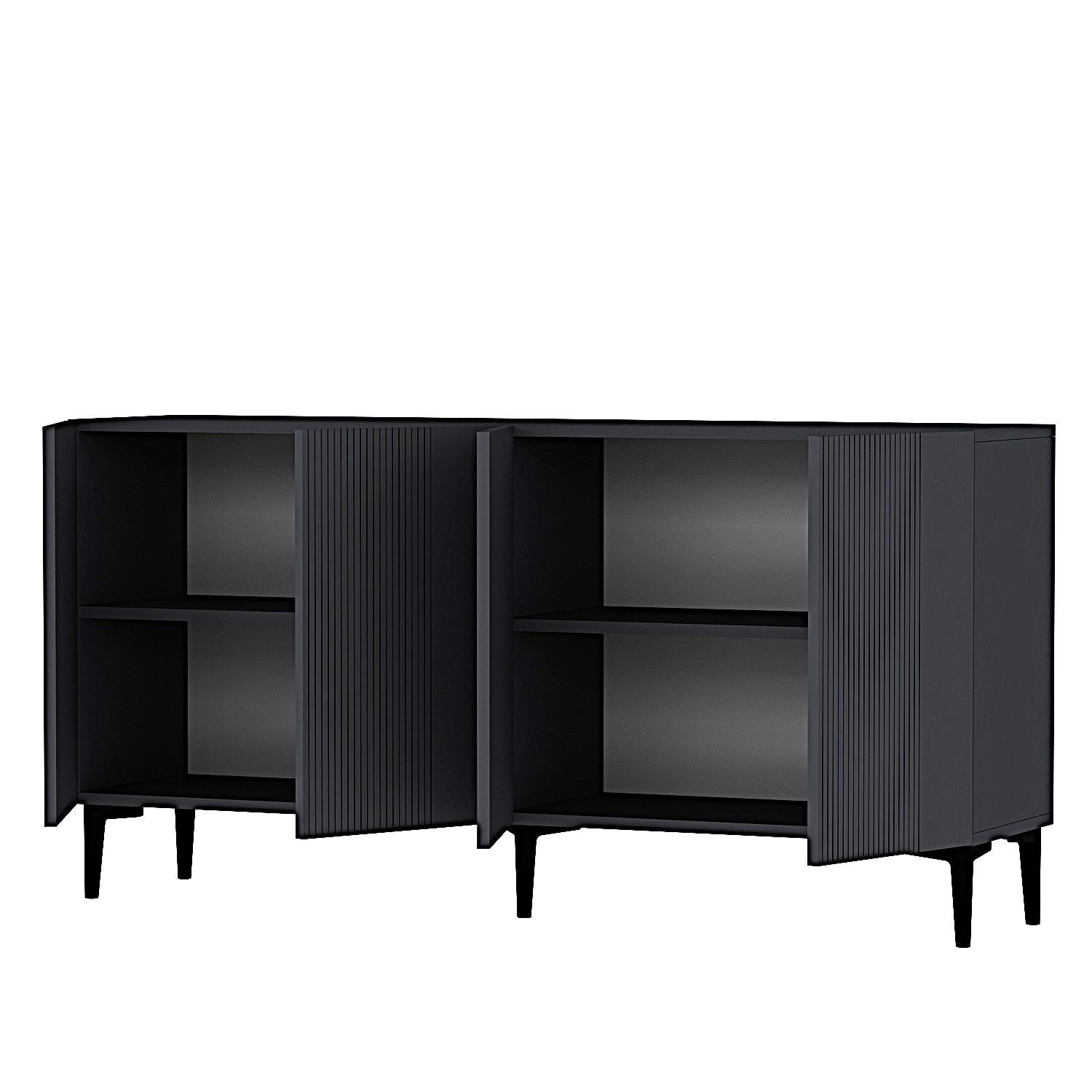 Consola Corsa 150, 150 x 75 x 32 cm, PAL melaminat, spatiu de depozitare, fixare pe perete — imaginea 2