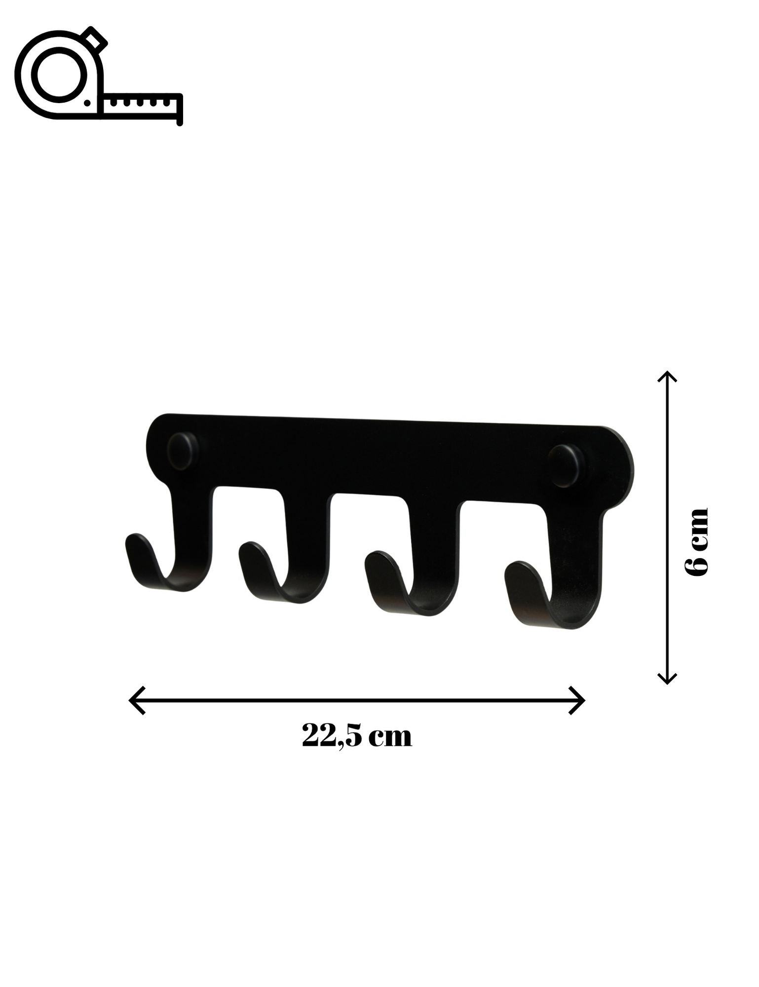 Cuier de perete Smart 4, 22, 5 x 6 x 3 cm — imaginea 4