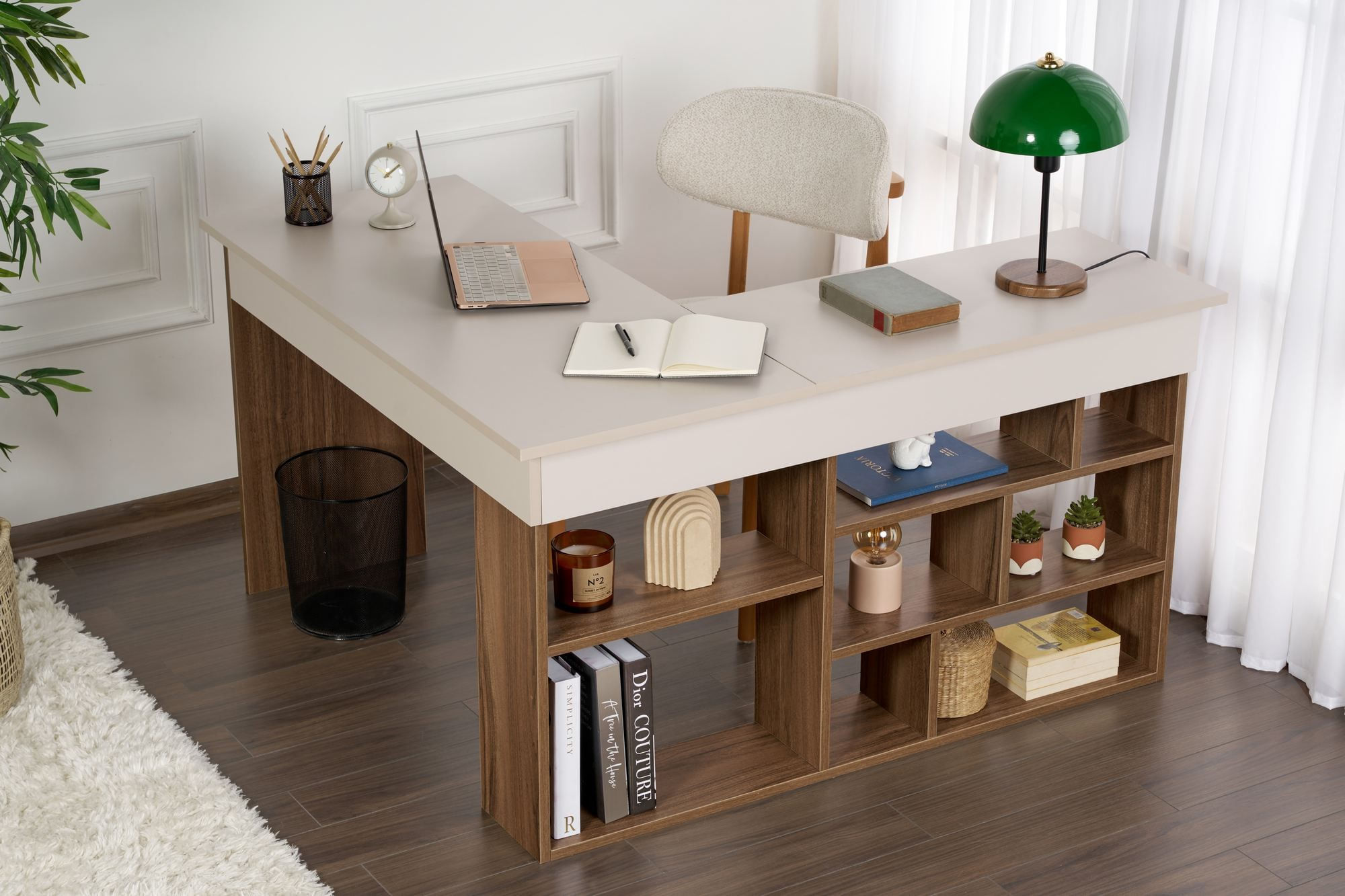 Birou Vesper, 130 x 72 x 120 cm, PAL melaminat — imaginea 3