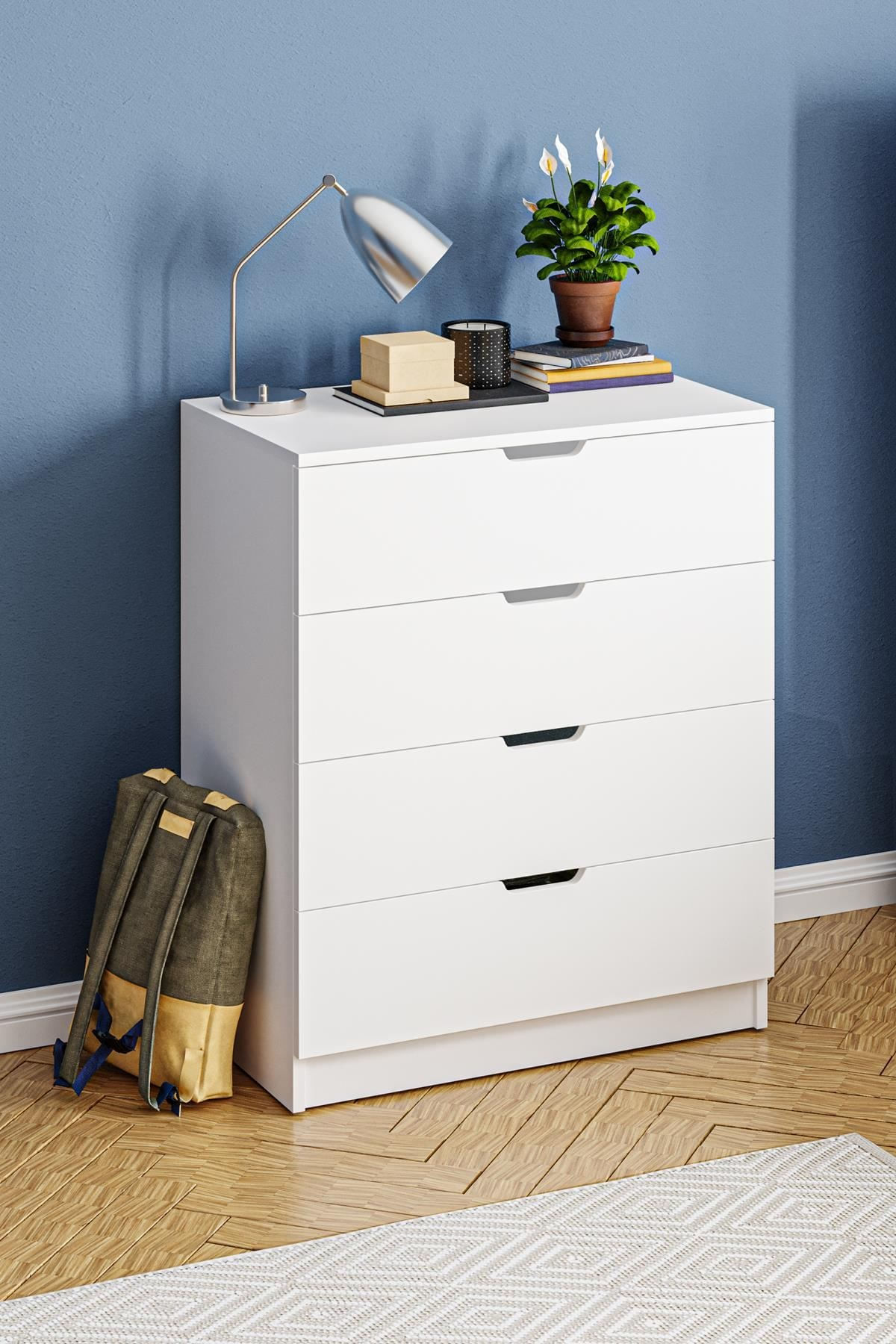 Comodă dormitor Lento, 75 x 90, 5 x 44, 5 cm, PAL melaminat, fixare pe perete, capacitate 10 kg — imaginea 4