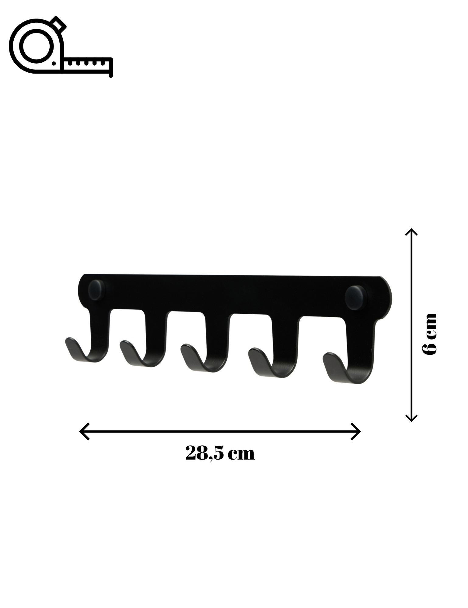 Cuier de perete Smart 5, 28, 5 x 6 x 3 cm — imaginea 5