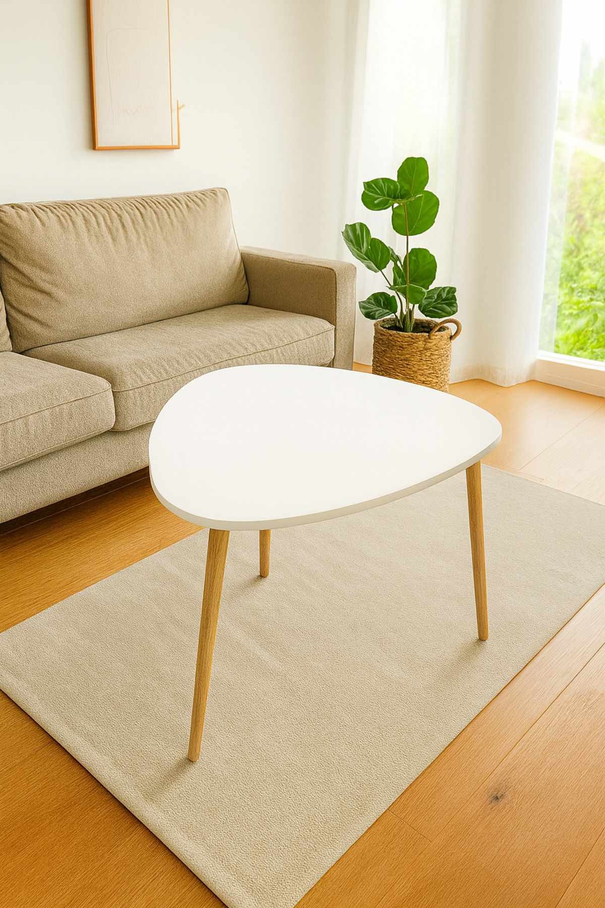Masă de cafea Peka-165, 90 x 52 x 50 cm, PAL melaminat, design compact — imaginea 3