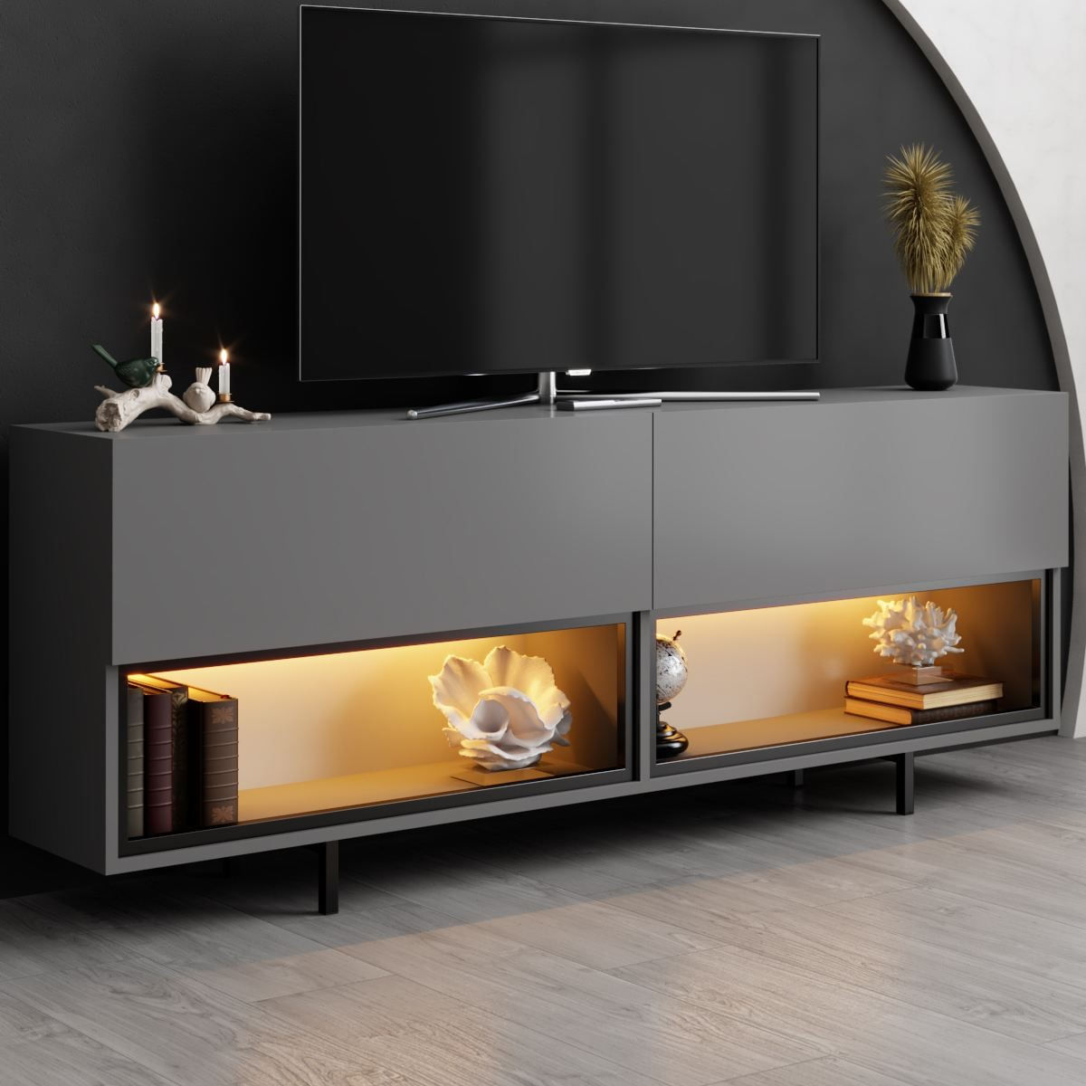 Comodă TV Ekol Down, 180 x 67 x 32 cm, PAL melaminat — imaginea 6