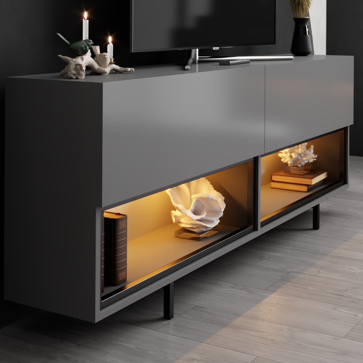 Comodă TV Ekol Down, 180 x 67 x 32 cm, PAL melaminat — imaginea 7