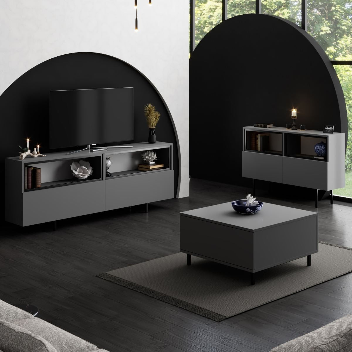 Comodă TV Ekol Up, 180 x 67 x 32 cm, PAL melaminat — imaginea 2