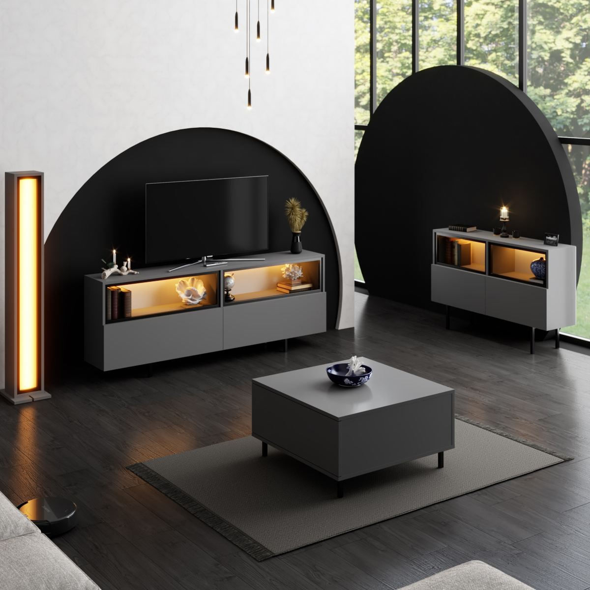 Comodă TV Ekol Up, 180 x 67 x 32 cm, PAL melaminat — imaginea 5