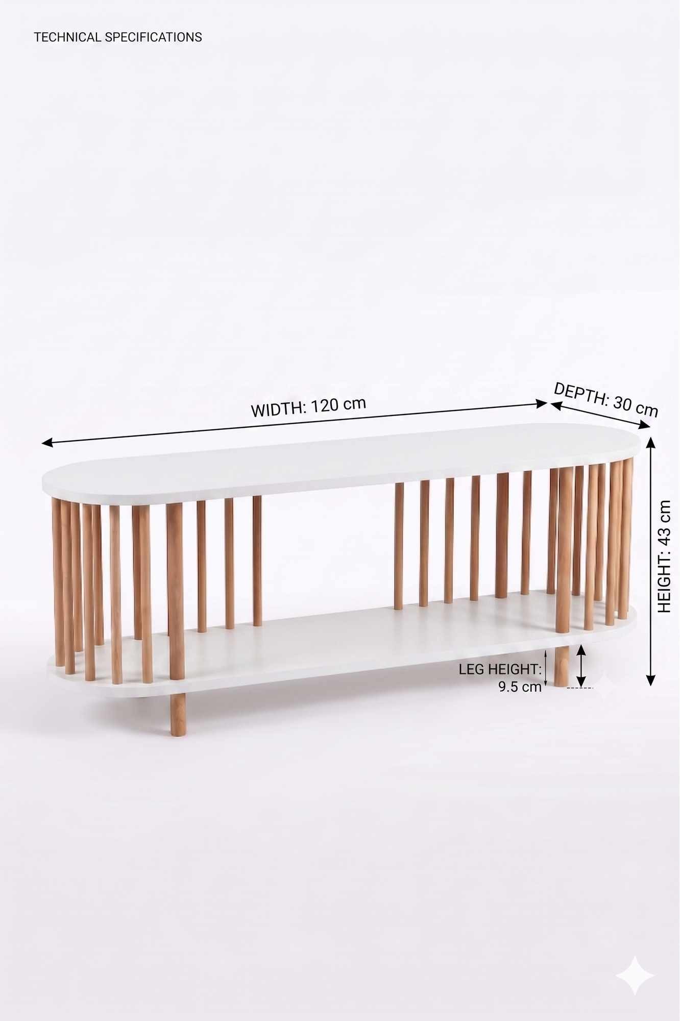Comodă TV Peka-0112, 120 x 43 x 30 cm, PAL melaminat — imaginea 6
