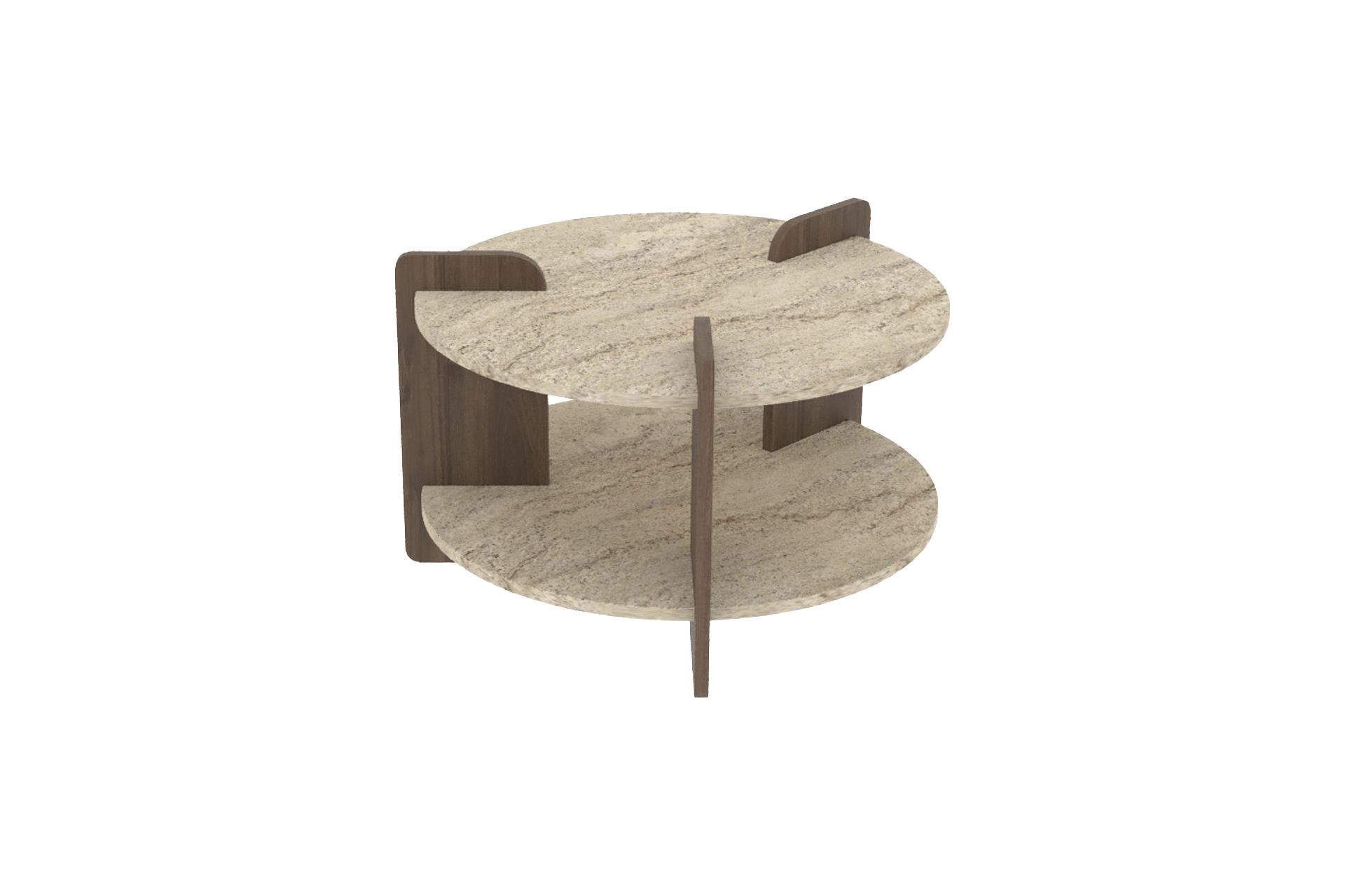 Masă de cafea Oalla, 70 x 45 x 70 cm, PAL melaminat, design compact — imaginea 3