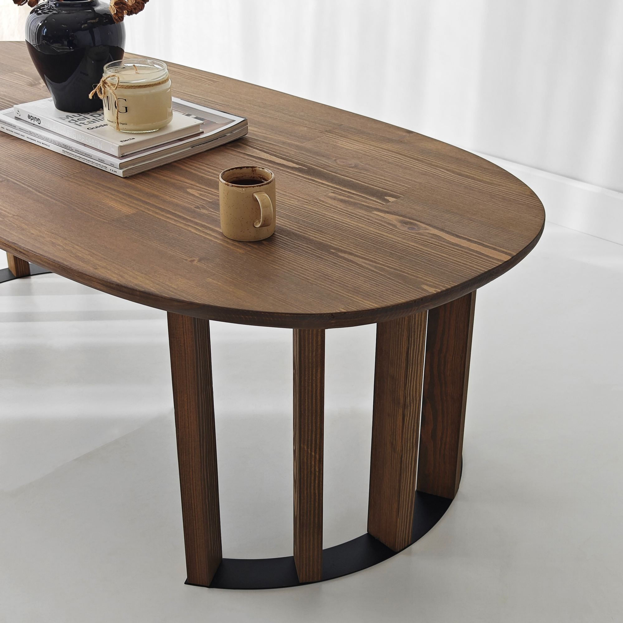 Masă de cafea Elysia, 120 x 40 x 60 cm, lemn, design compact — imaginea 4