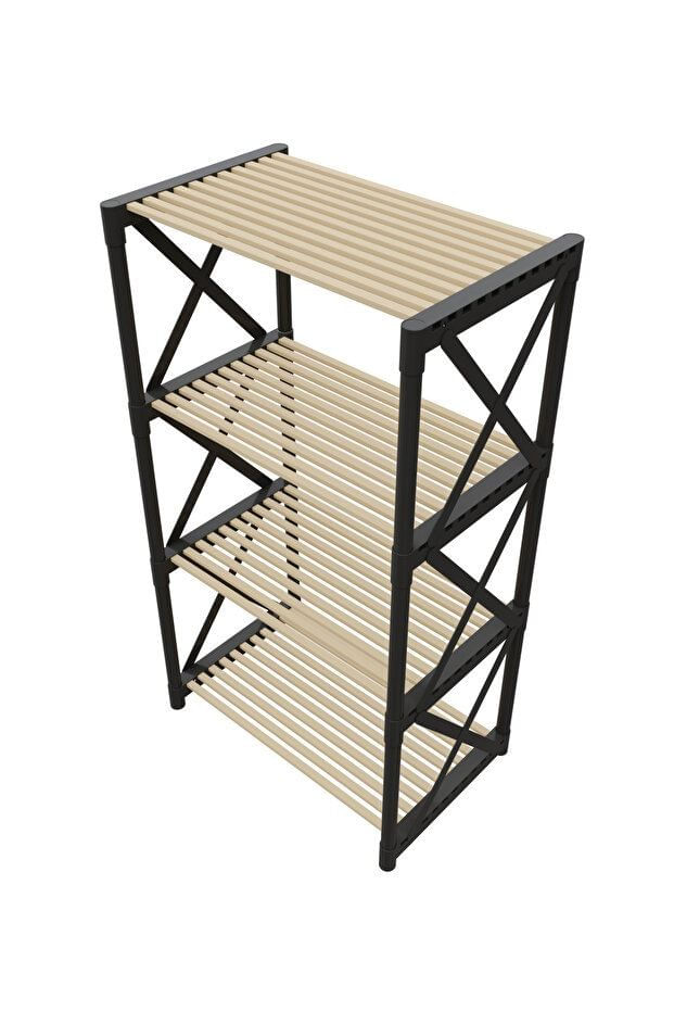 Raft multifuncțional PLS 4, 54 x 105 x 37 cm, lemn plastic, design modern — imaginea 3