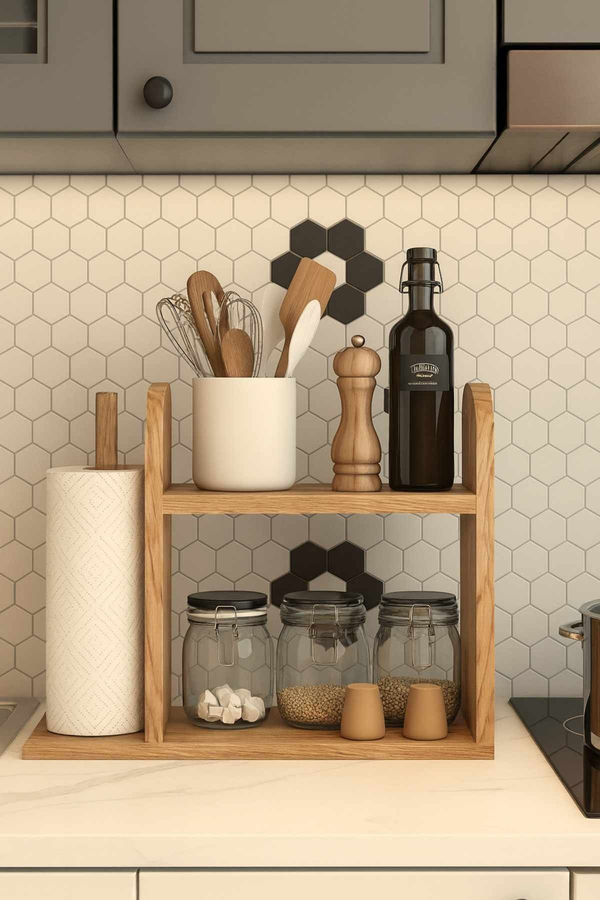 Raft bucătărie Peka003, 45 x 36, 8 x 17 cm, PAL melaminat, design modern — imaginea 2