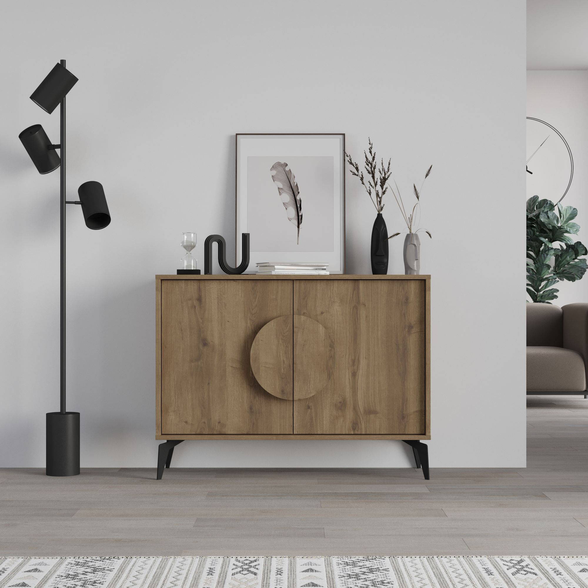 Consolă Gora 110, 110 x 82 x 35, 6 cm, PAL melaminat, spațiu de depozitare, fixare pe perete, capacitate 45 kg — imaginea 4