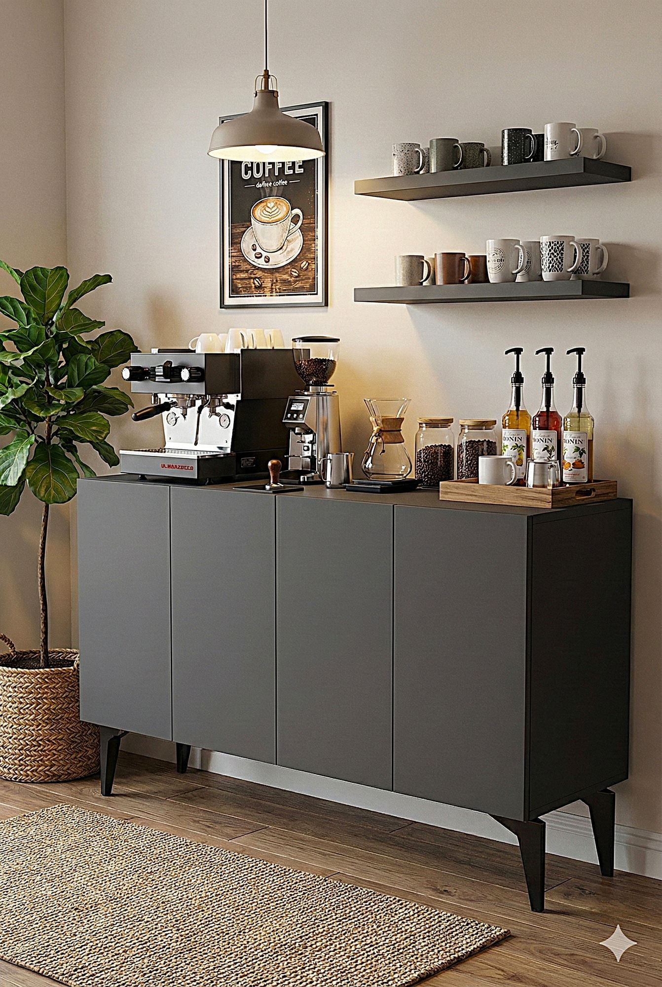 Consola Lipa 120, 120 x 79 x 32 cm, PAL melaminat, spatiu de depozitare, fixare pe perete — imaginea 9