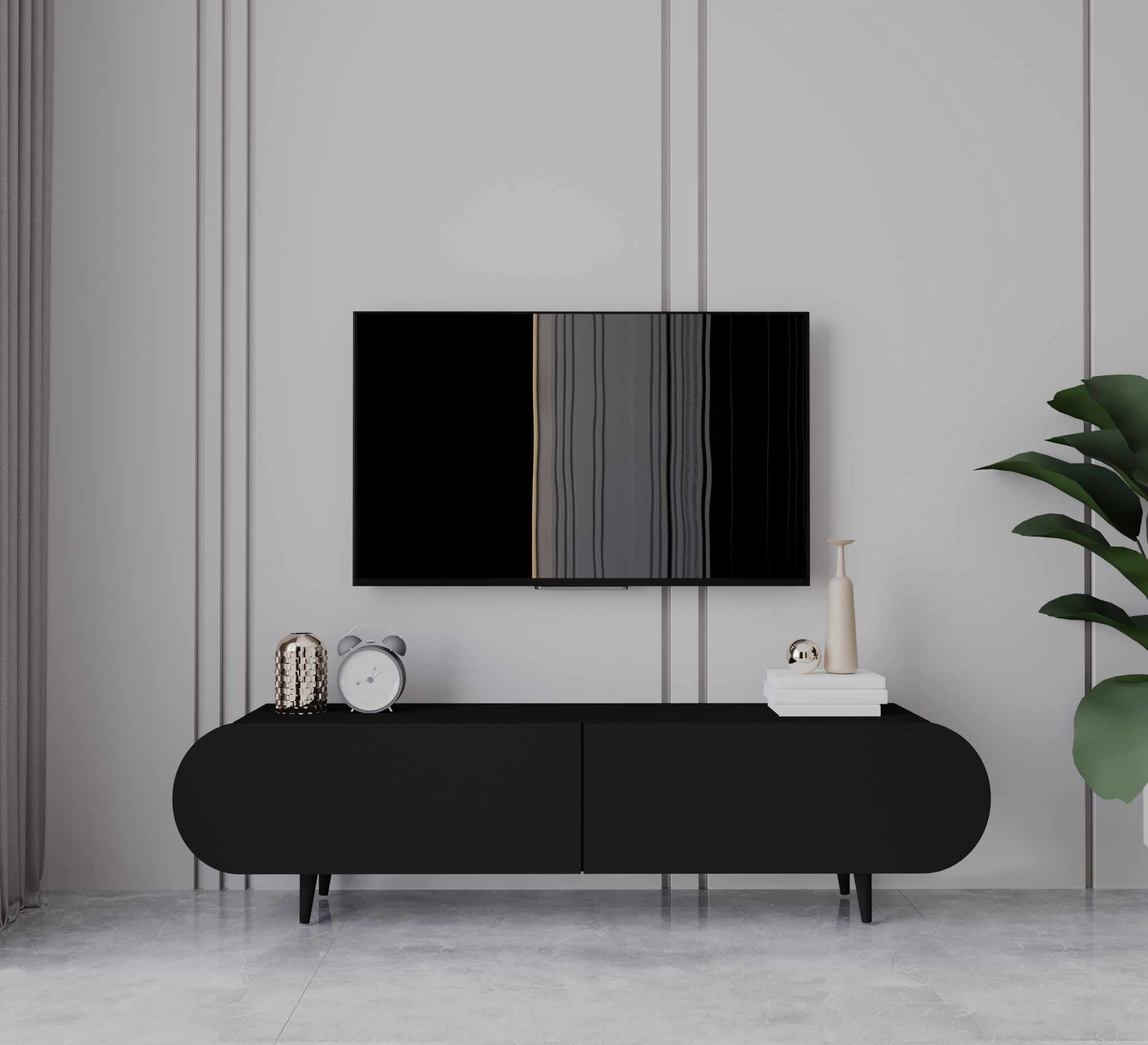 Comodă TV Regulus 140, 140 x 49 x 30 cm, MDF, capacitate 22 kg — imaginea 3