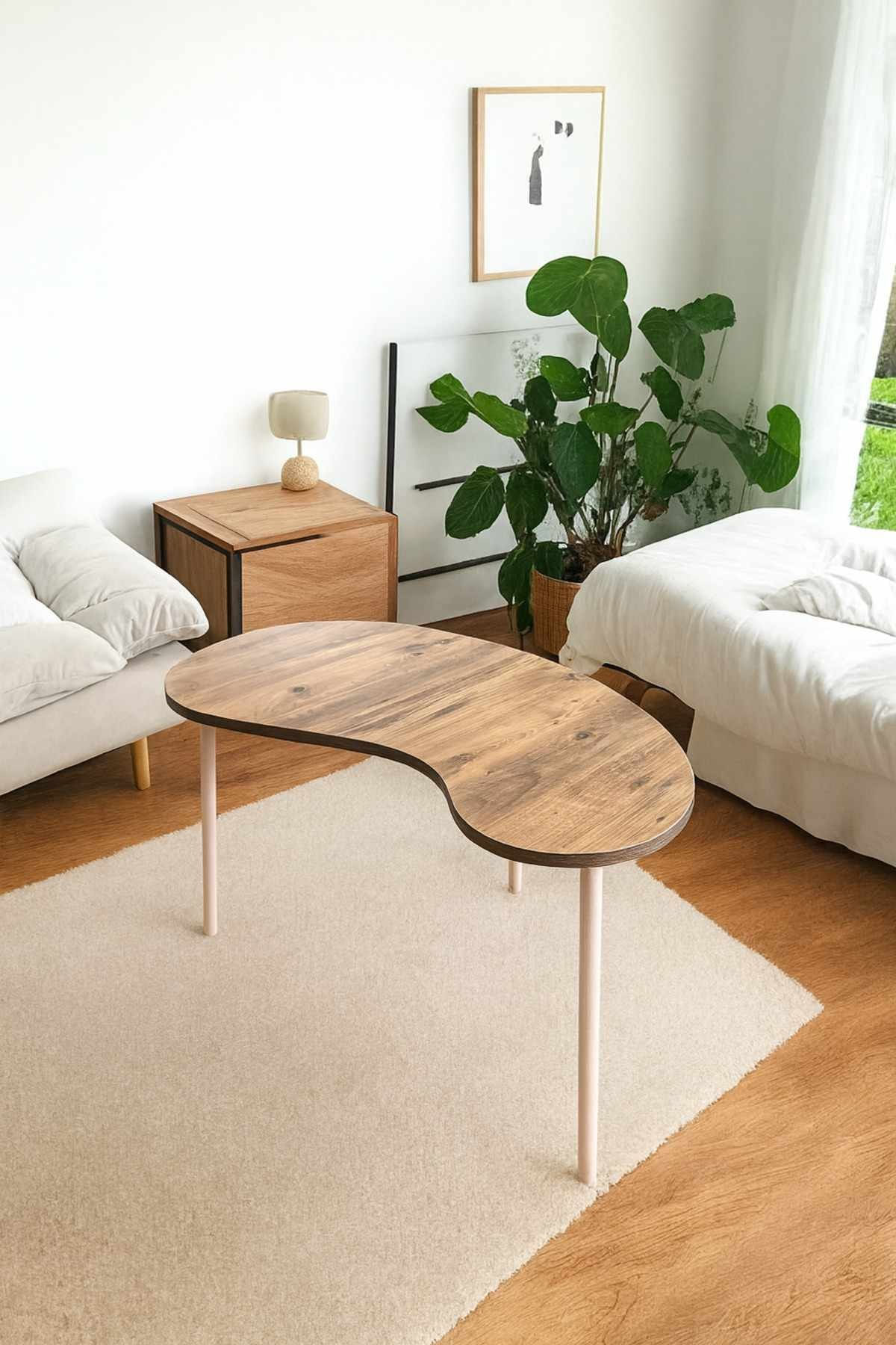 Masă de cafea Peka-221, 100 x 47 x 48 cm, PAL melaminat, design compact — imaginea 3