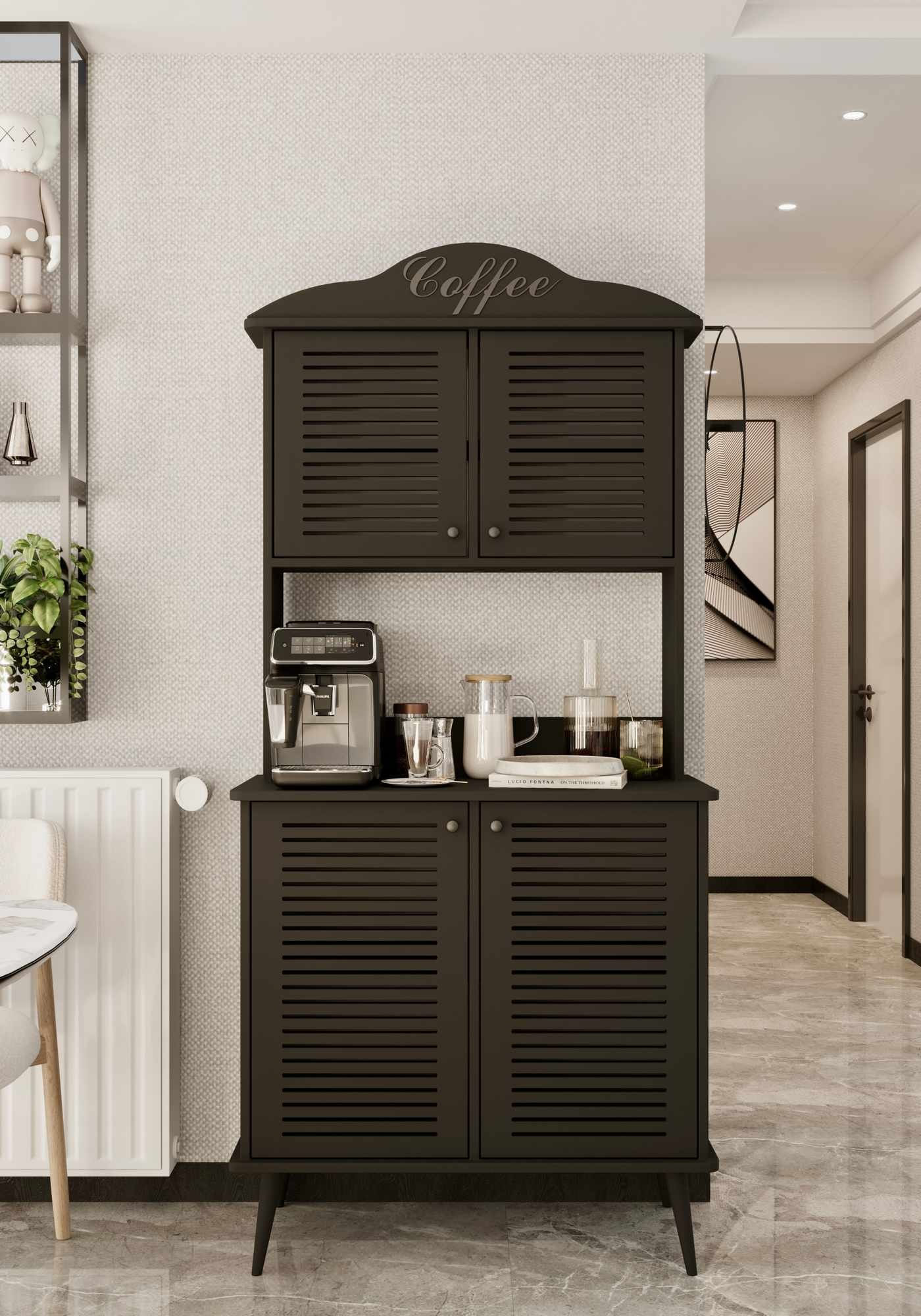Dulap bar cafea Avior 90, 90 x 170 x 40 cm, MDF, capacitate 35 kg — imaginea 3