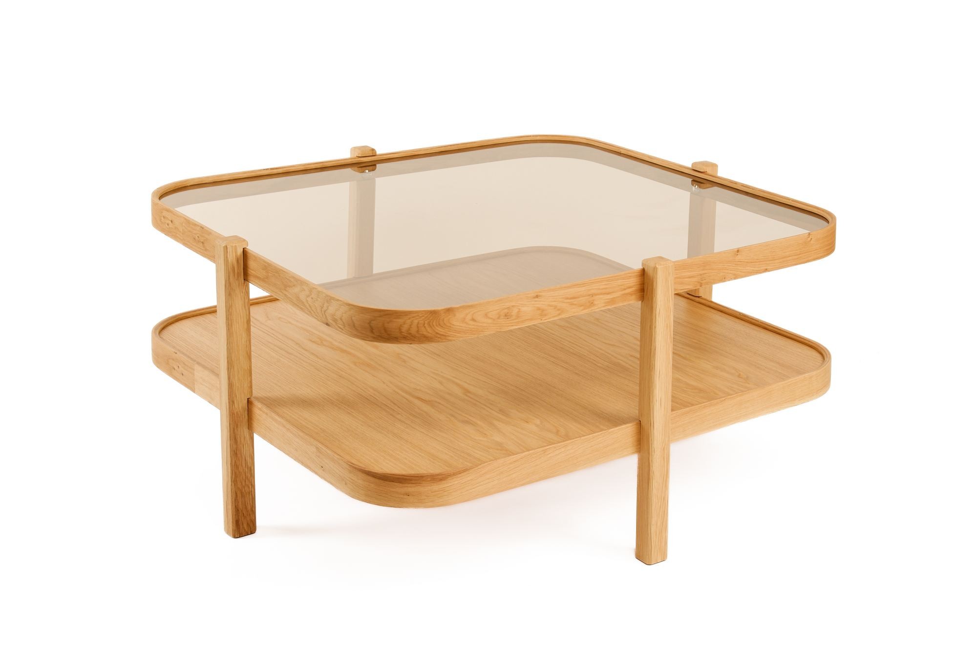 Masă de cafea Alaska 90, 90 x 48 x 90 cm, MDF, design compact — imaginea 2