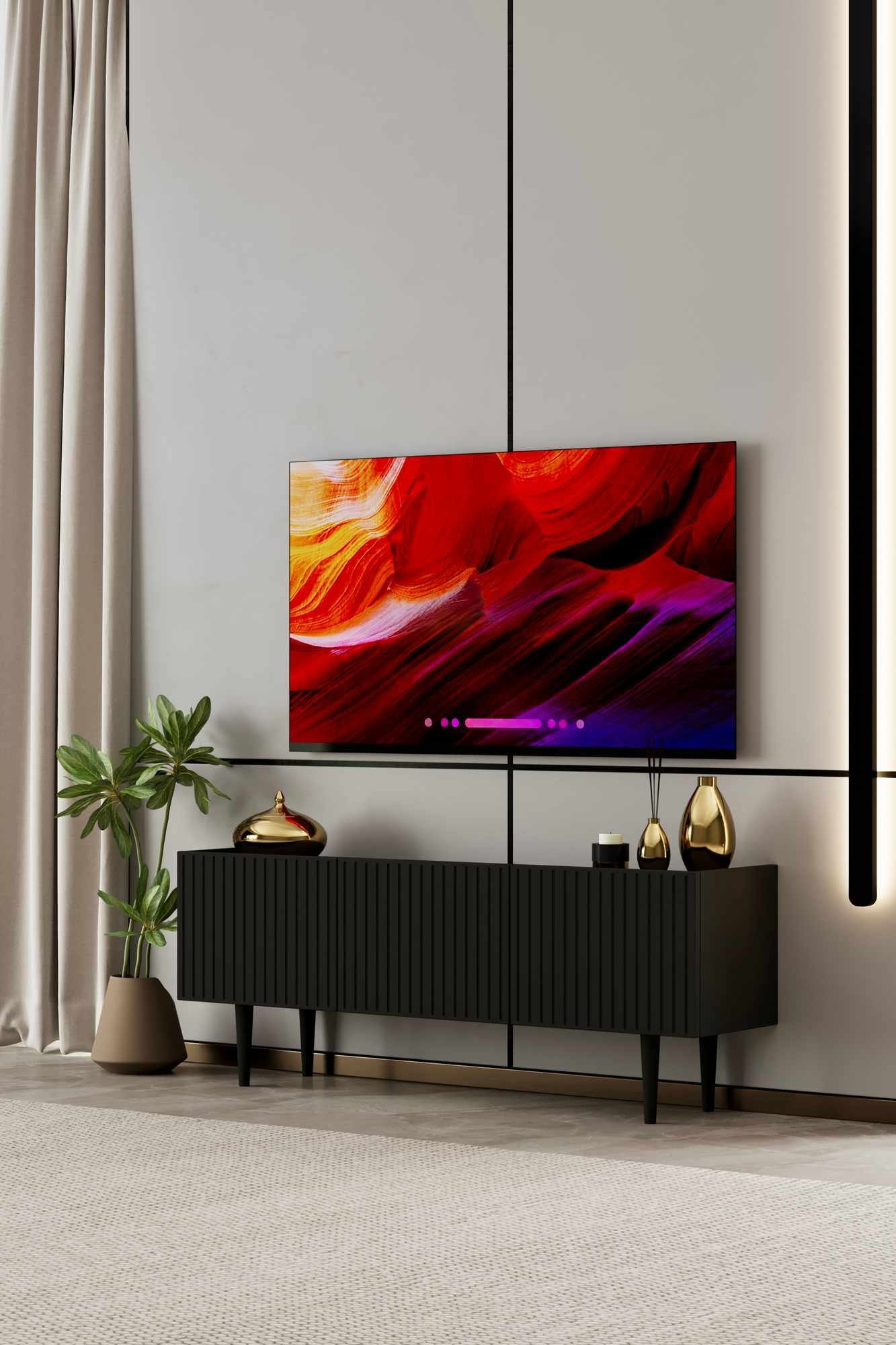 Comodă TV Capella 140, 140 x 50 x 29 cm, MDF, capacitate 24 kg — imaginea 2