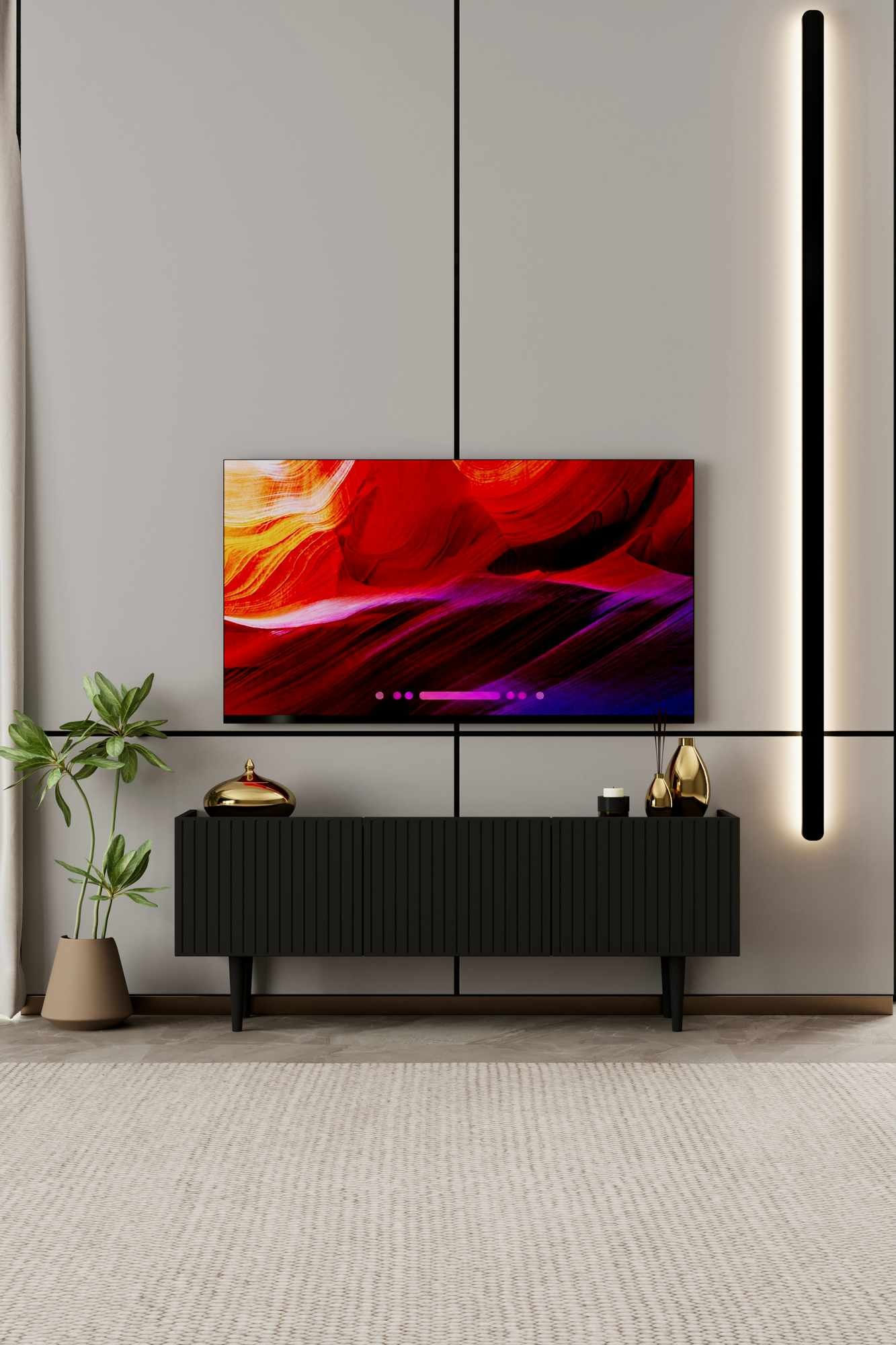 Comodă TV Capella 140, 140 x 50 x 29 cm, MDF, capacitate 24 kg — imaginea 5