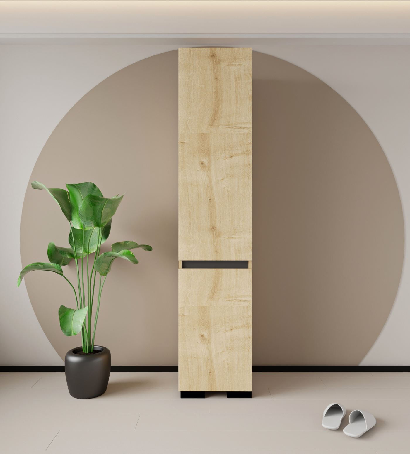 Dulap Floransa 45, 45 x 210 x 45 cm, PAL melaminat, spațiu de depozitare, fixare pe perete, capacitate 30 kg — imaginea 2