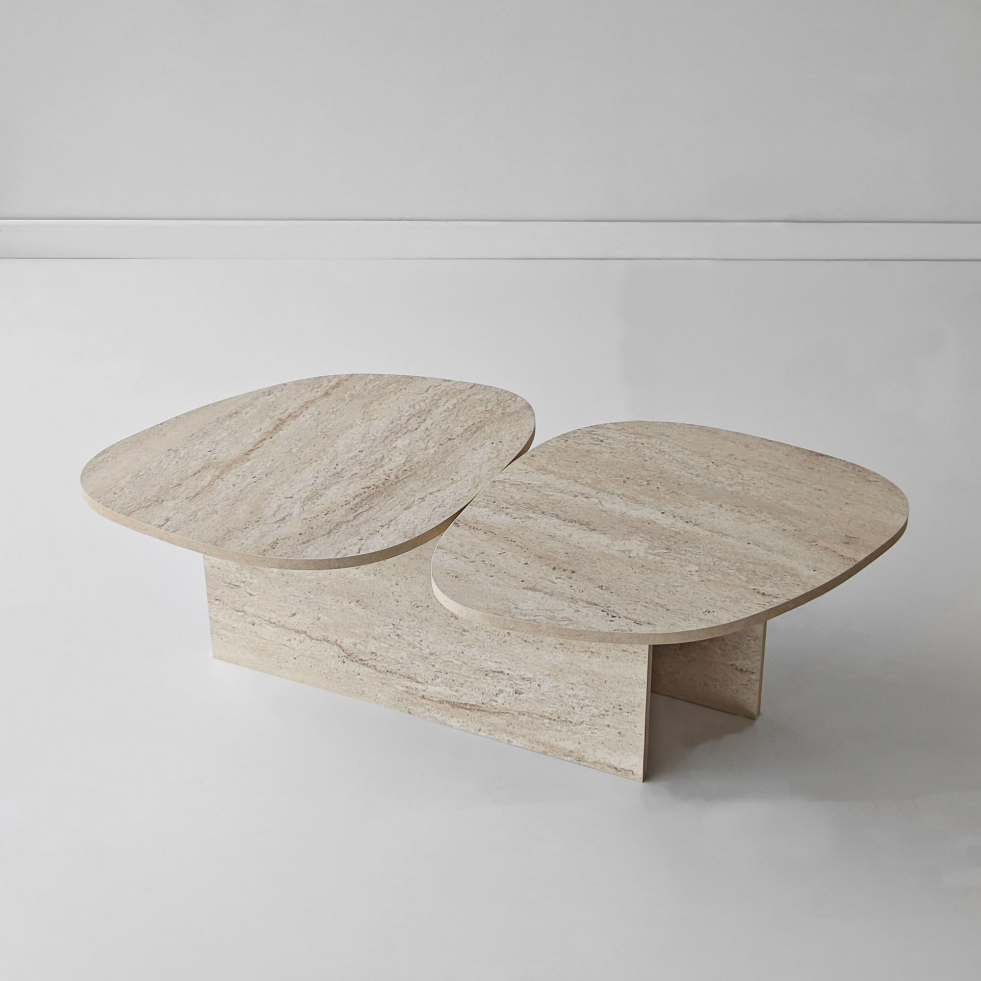 Masă de cafea Stones, 125 x 38 x 60 cm, PAL melaminat, design compact — imaginea 4