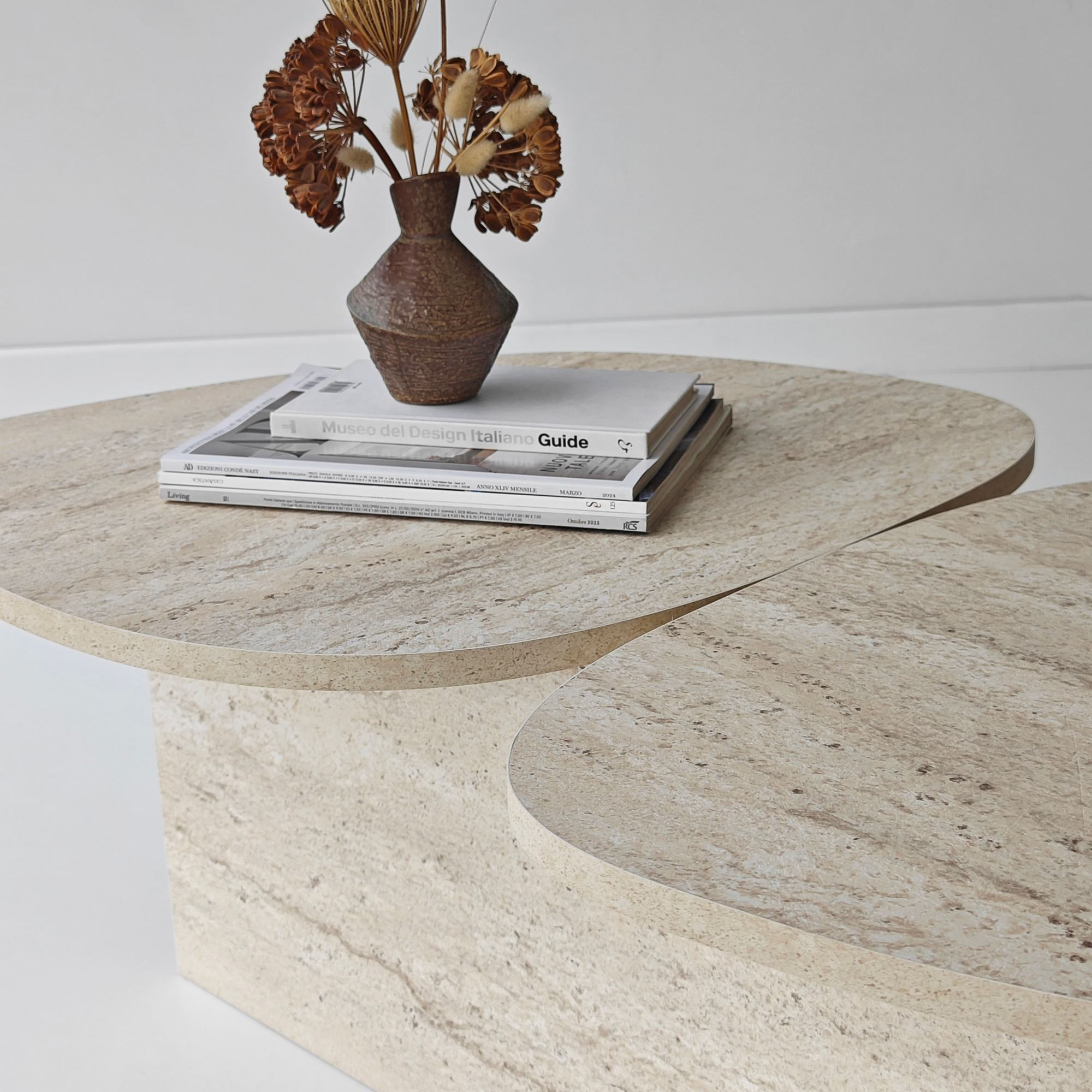 Masă de cafea Stones, 125 x 38 x 60 cm, PAL melaminat, design compact — imaginea 5