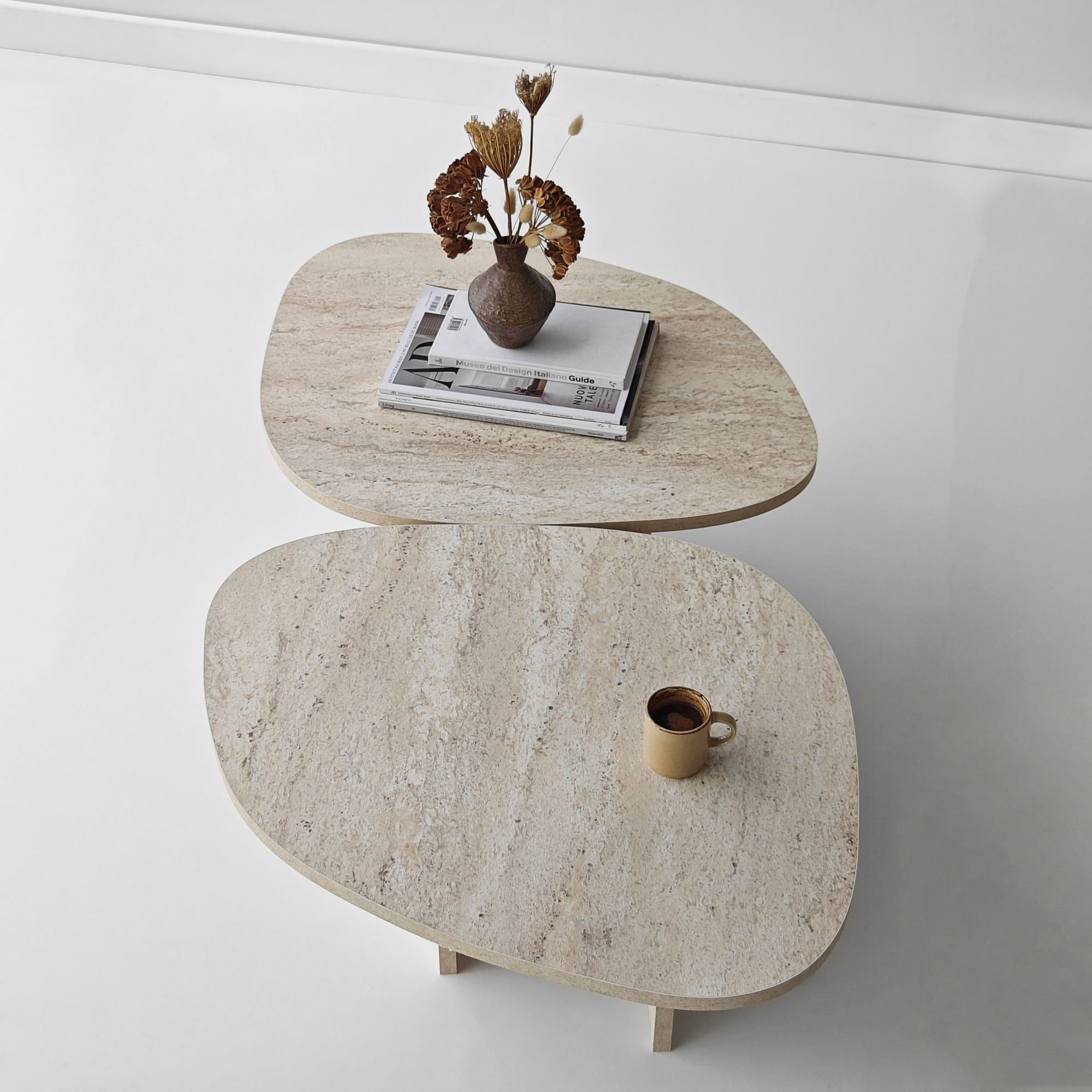 Masă de cafea Stones, 125 x 38 x 60 cm, PAL melaminat, design compact — imaginea 7