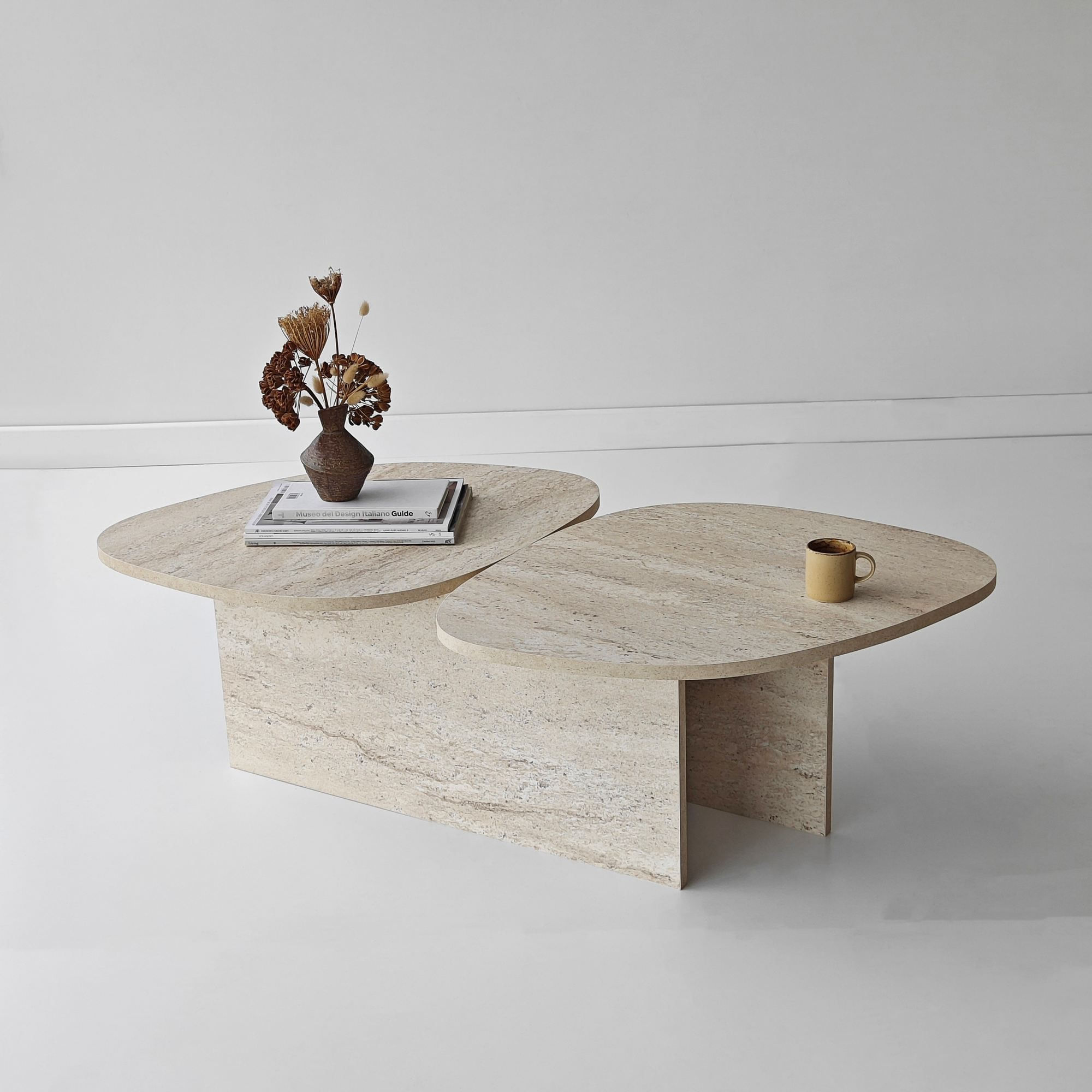 Masă de cafea Stones, 125 x 38 x 60 cm, PAL melaminat, design compact — imaginea 9