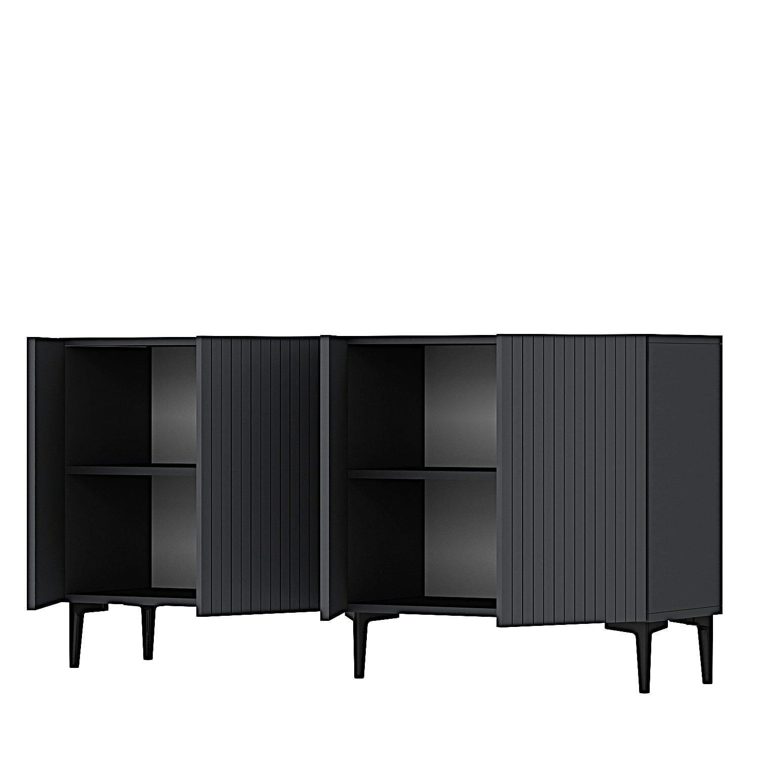 Consola Zeynep 150, 150 x 75 x 32 cm, PAL melaminat, spatiu de depozitare, fixare pe perete — imaginea 3