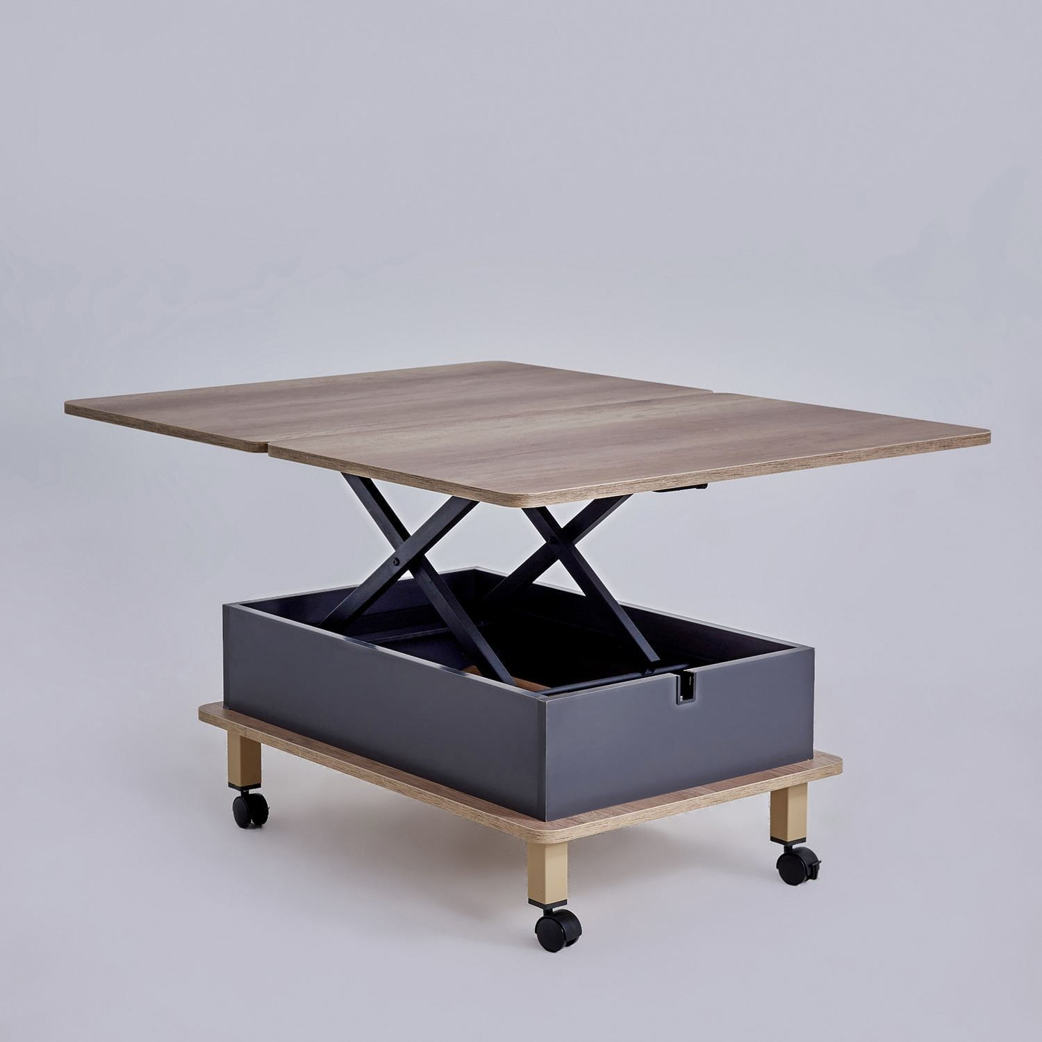 Masă de cafea Dy Adt, 90 x 40 x 60 cm, PAL melaminat, design compact — imaginea 4