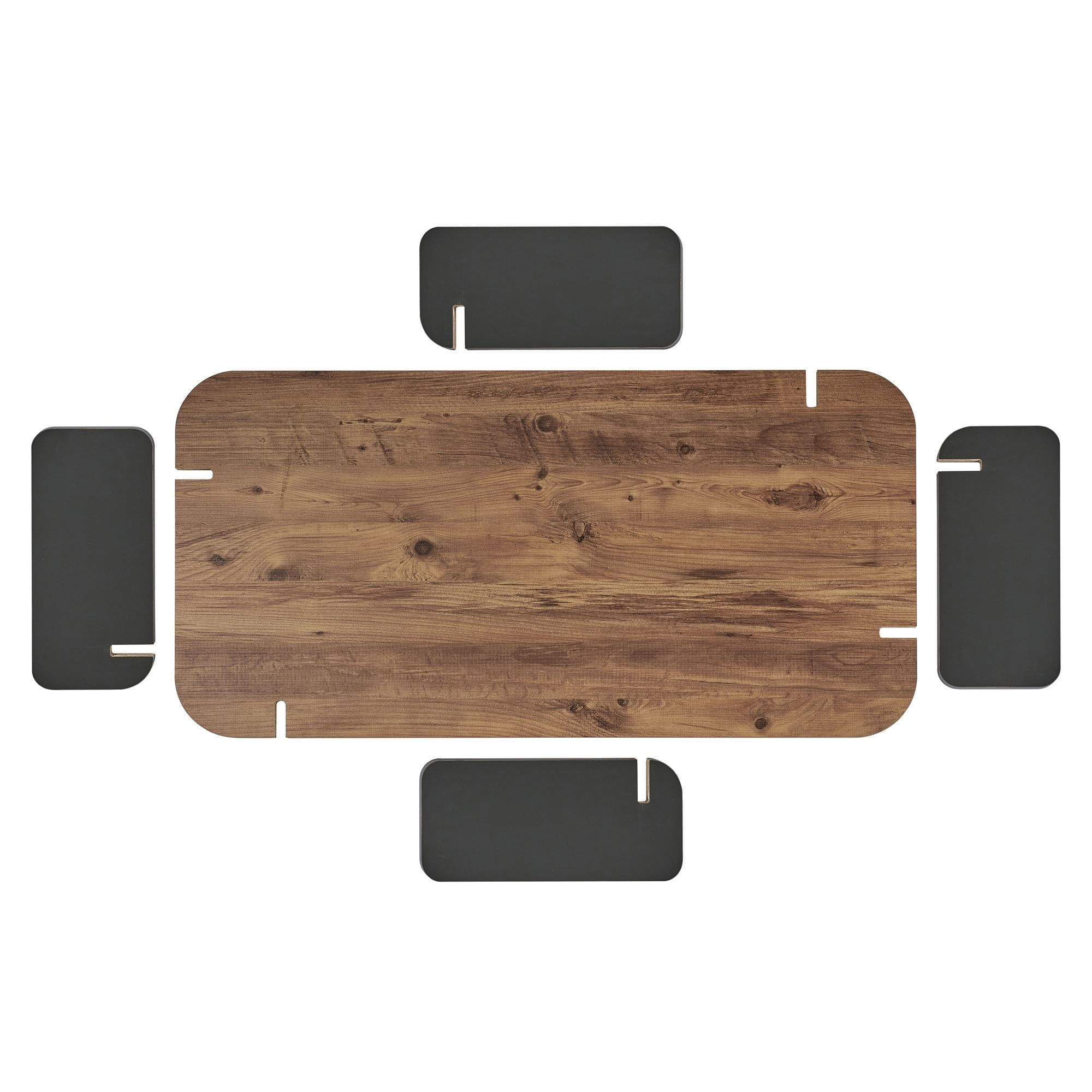 Masă de cafea Renard, 147 x 35 x 87 cm, PAL melaminat, design compact — imaginea 4