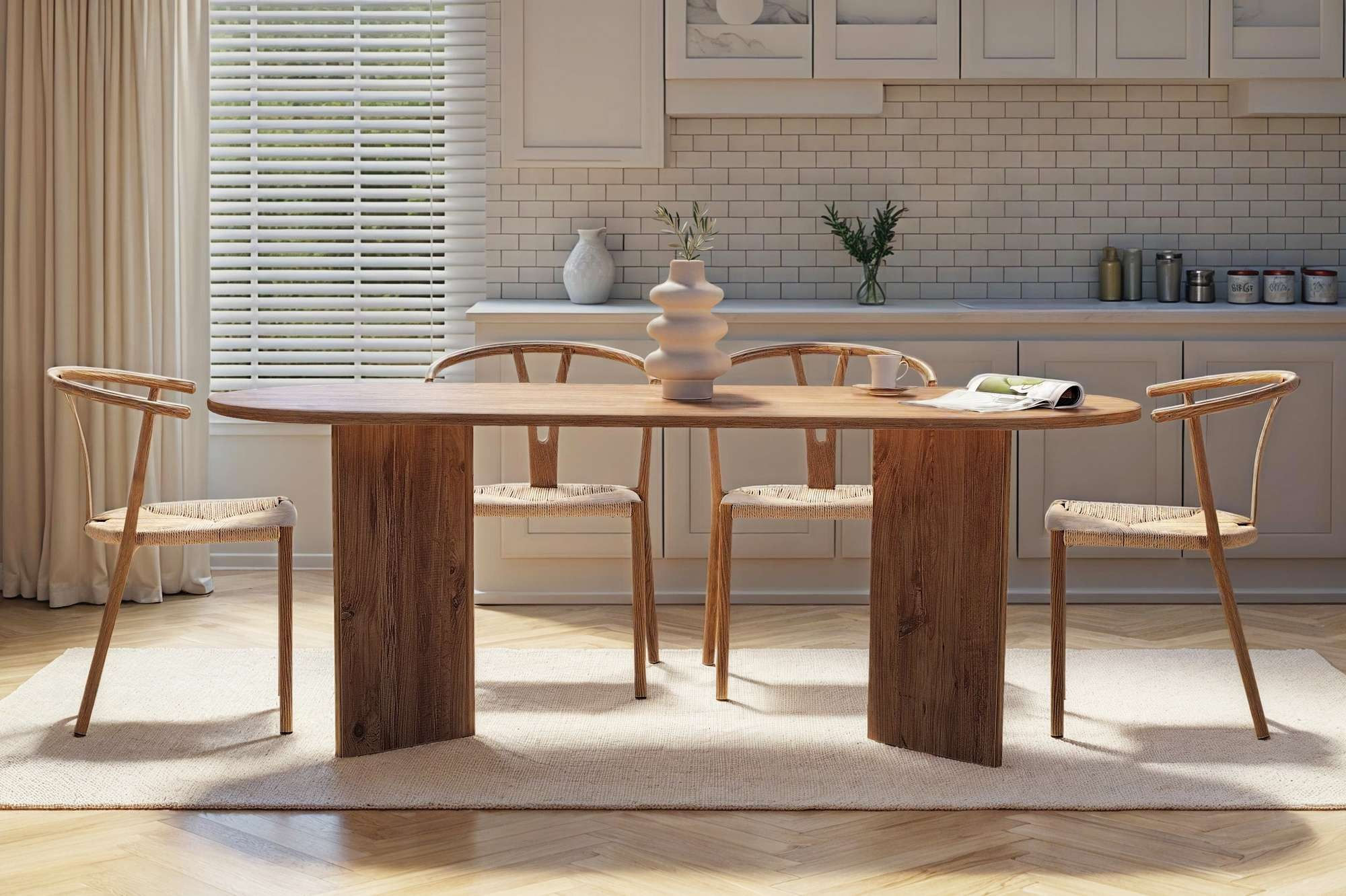 Masă dining Sabella, 200 x 75 x 90 cm, PAL melaminat — imaginea 3