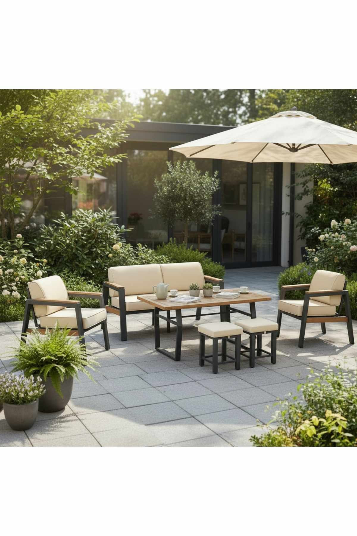 Set lounge grădină Leo 3+1+1+2, 170 x 78 x 63 cm — imaginea 3