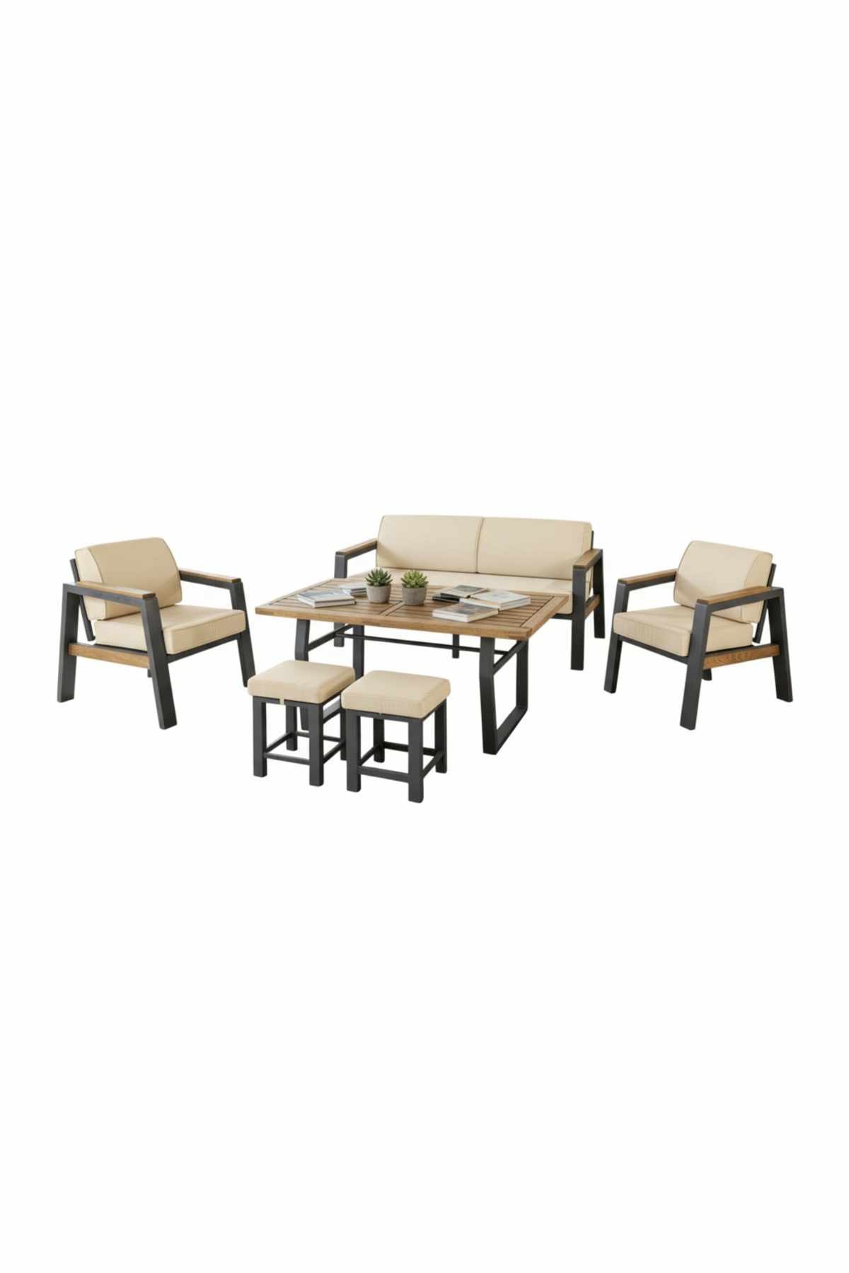 Set lounge grădină Leo 3+1+1+2, 170 x 78 x 63 cm — imaginea 6