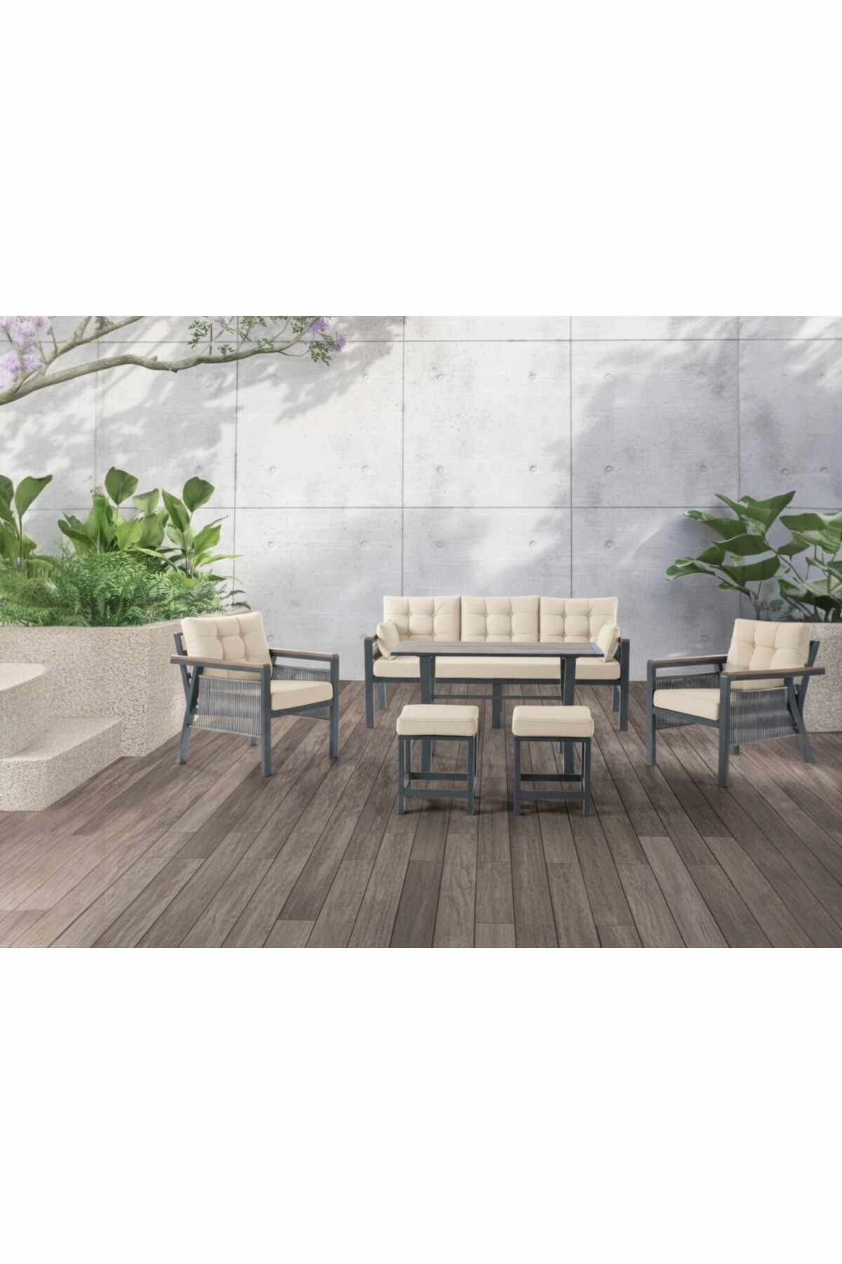 Set lounge grădină Lilyum 3+1+1+2, 170 x 78 x 60 cm — imaginea 5