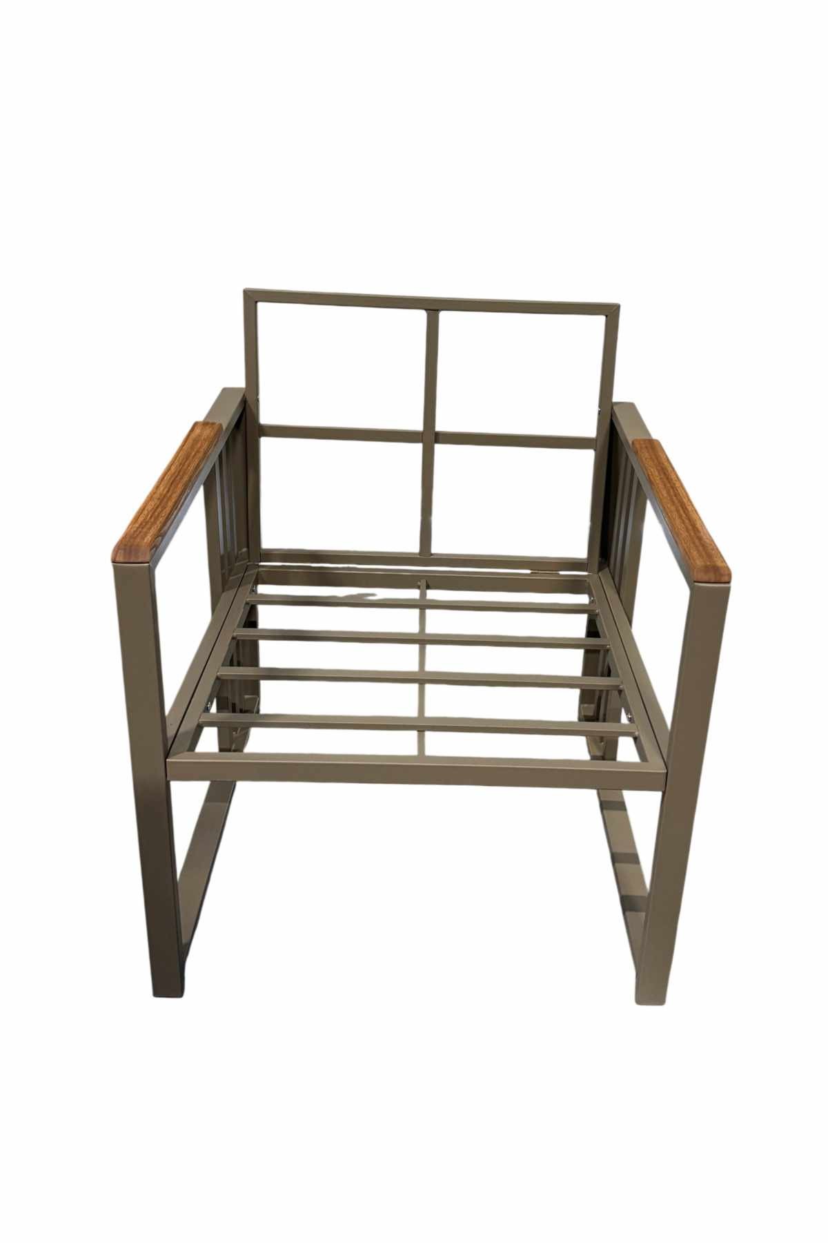 Set lounge grădină Fatsa 2+1+1, 125 x 78 x 58 cm, metal — imaginea 5