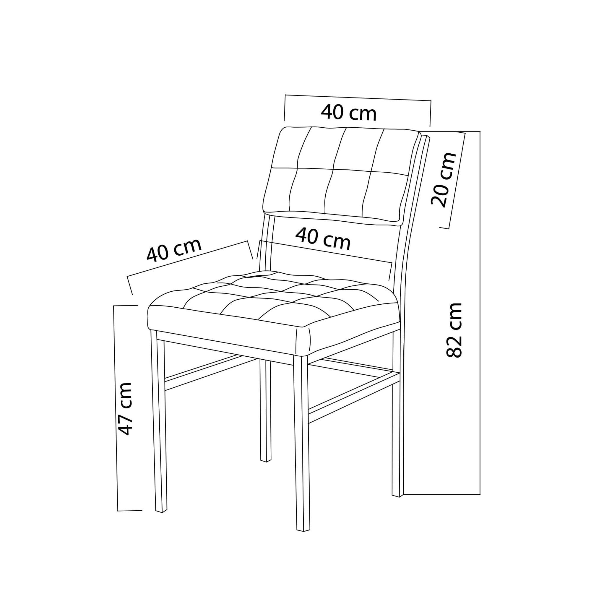 Scaun Dubai, 40 x 82 x 40 cm, metal, capacitate 150 kg — imaginea 2