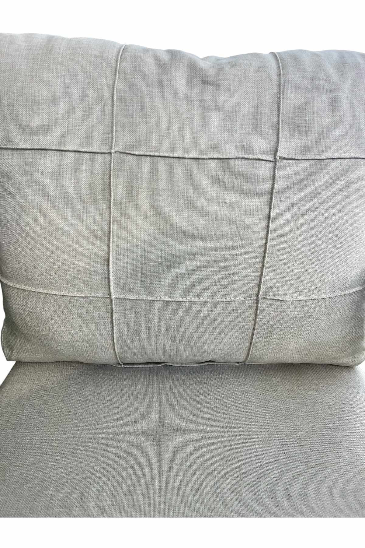 Set lounge grădină Nergiz Mermer 3+1+1, 200 x 78 x 58 cm, metal — imaginea 4