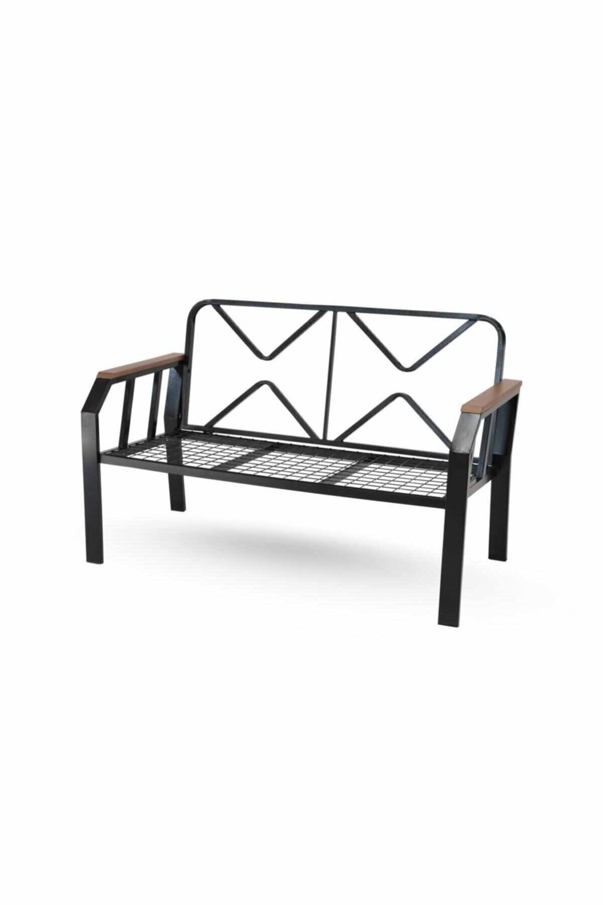 Set lounge grădină Nergiz 2+1+1, 120 x 78 x 58 cm, metal — imaginea 3