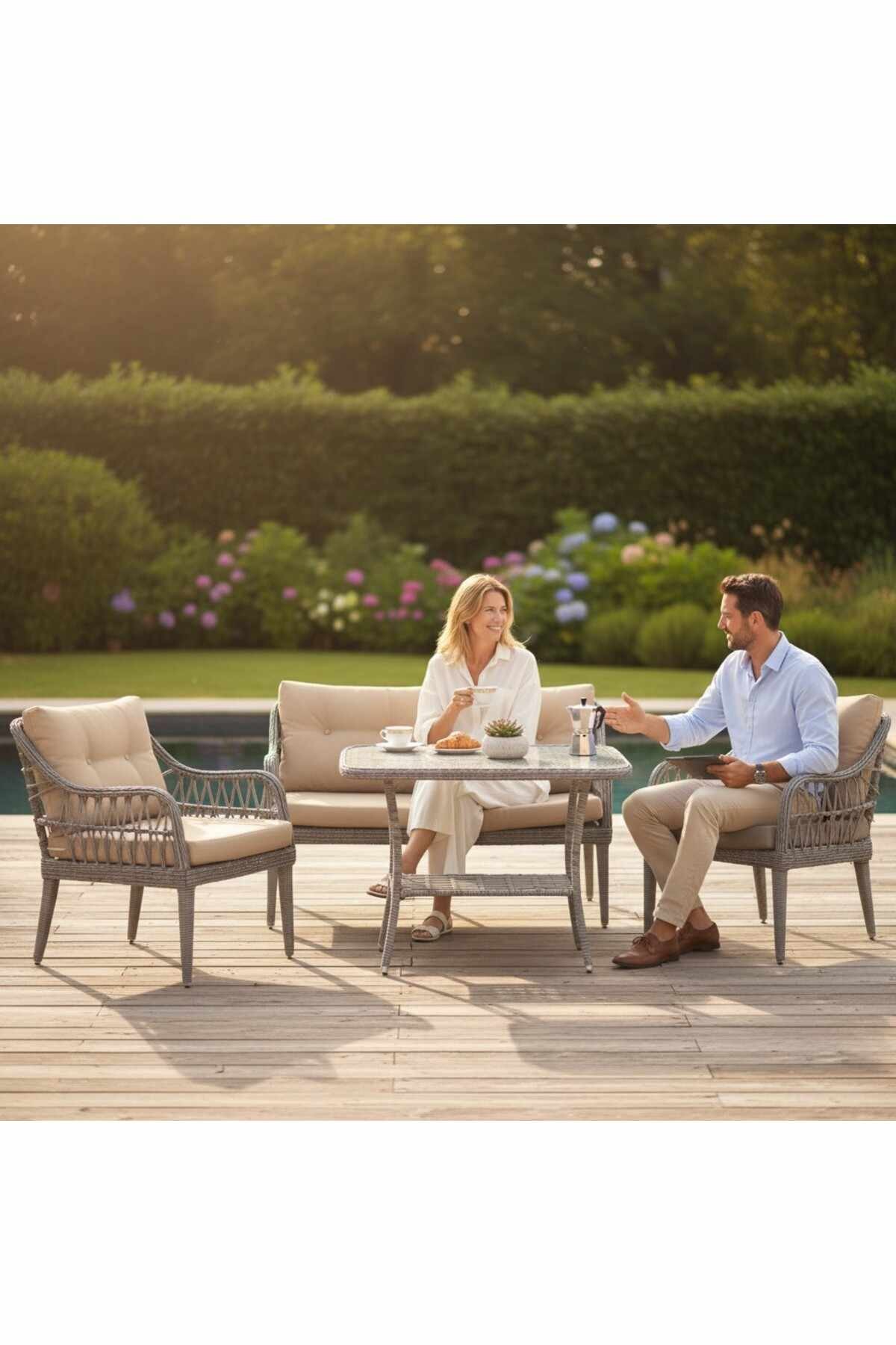 Set lounge grădină Fiori, 120 x 78 x 56 cm — imaginea 2