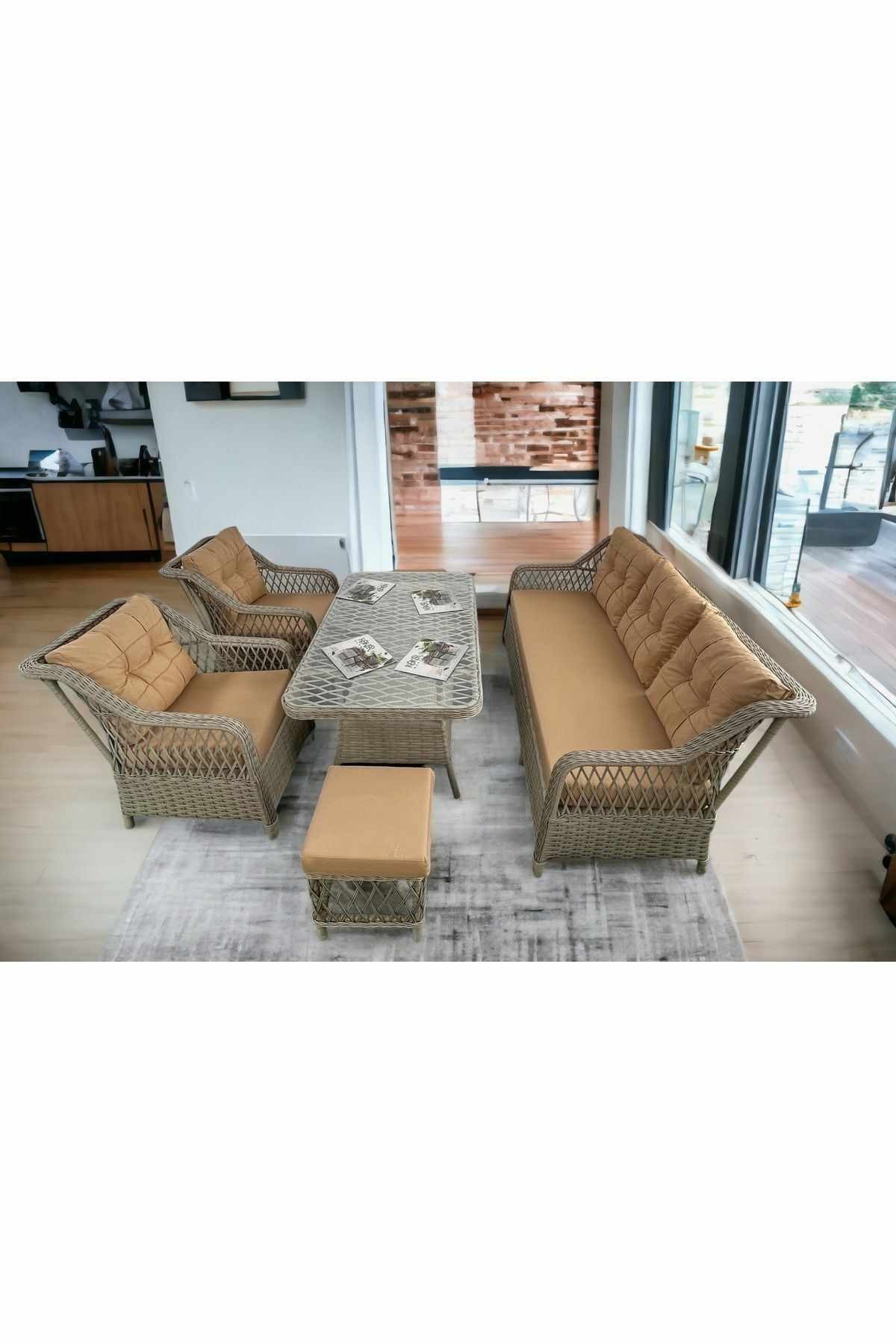 Set lounge grădină Petra, 175 x 78 x 60 cm — imaginea 3