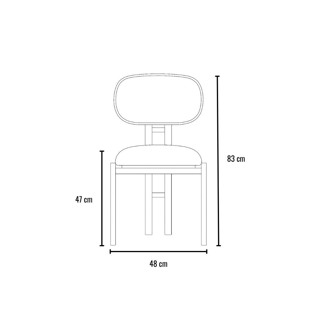 Scaun Muriz, 43 x 83 x 47, 5 cm, metal, capacitate 175 kg — imaginea 2
