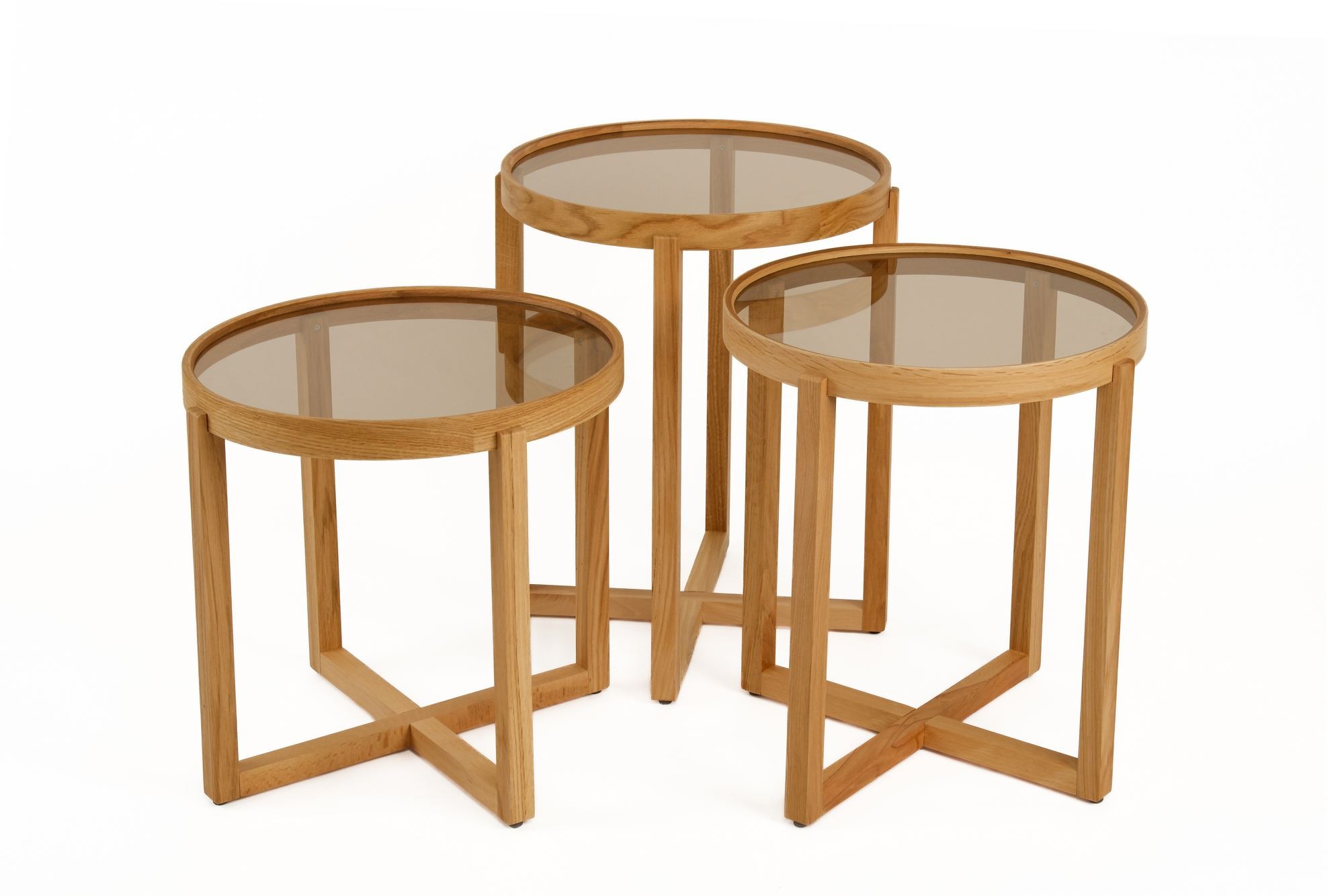 Set măsuțe suprapuse, 3 piese Milas 3, 45 x 55 x 45 cm, lemn — imaginea 2